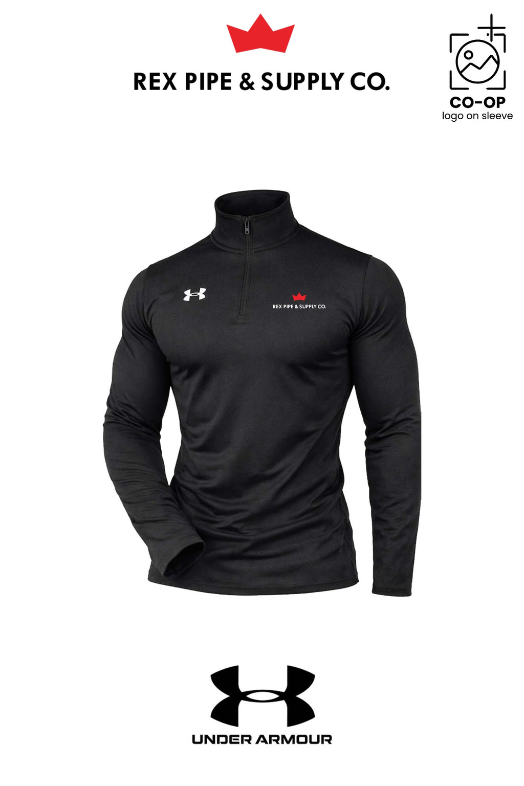 Under Armour Mens Team Tech™ Quarter-Zip Pullover - REX PIPE AND SUPPLY