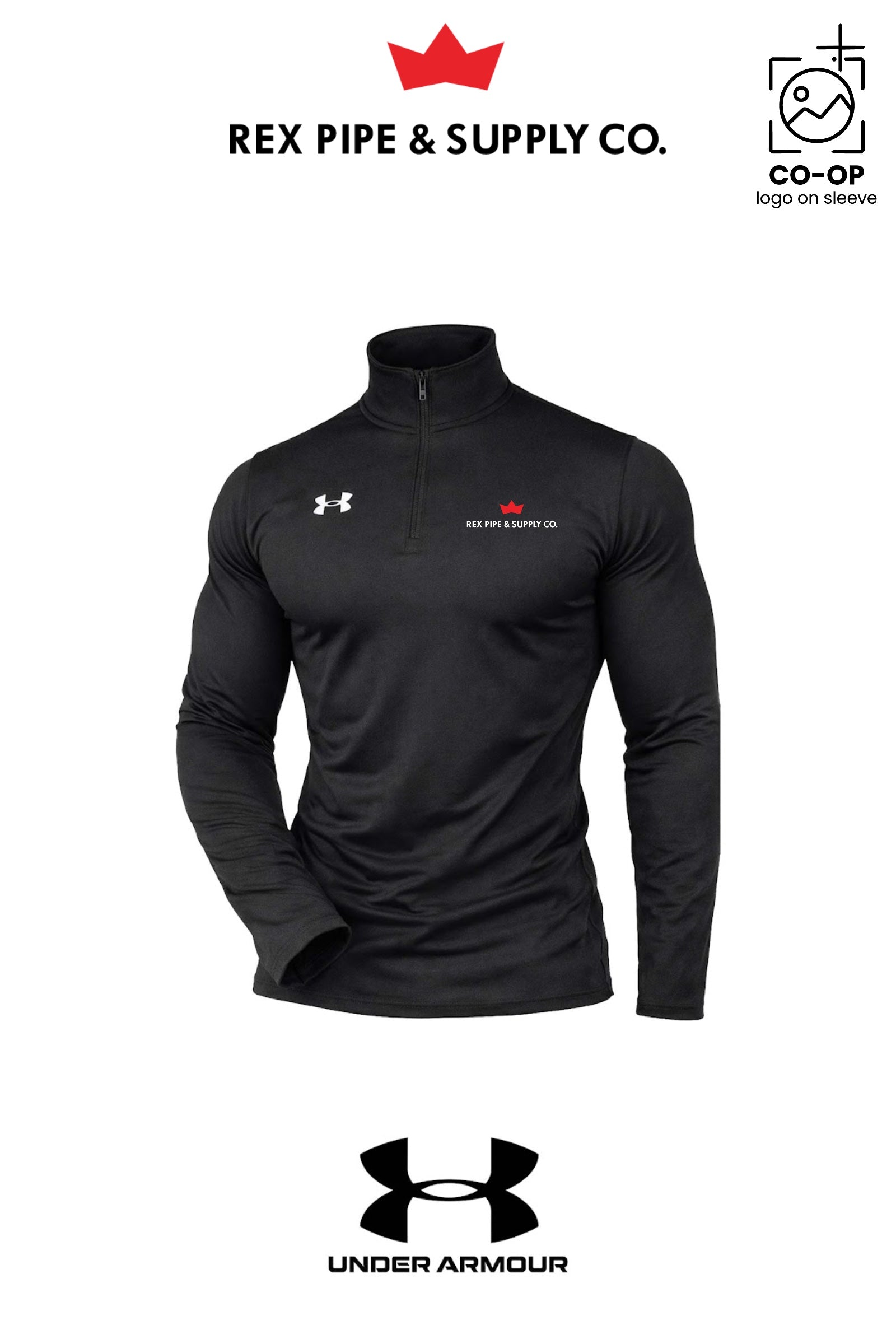 Under Armour Mens Team Tech™ Quarter-Zip Pullover - REX PIPE AND SUPPLY