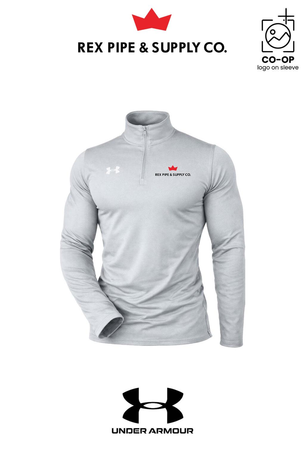 Under Armour Mens Team Tech™ Quarter-Zip Pullover - REX PIPE AND SUPPLY