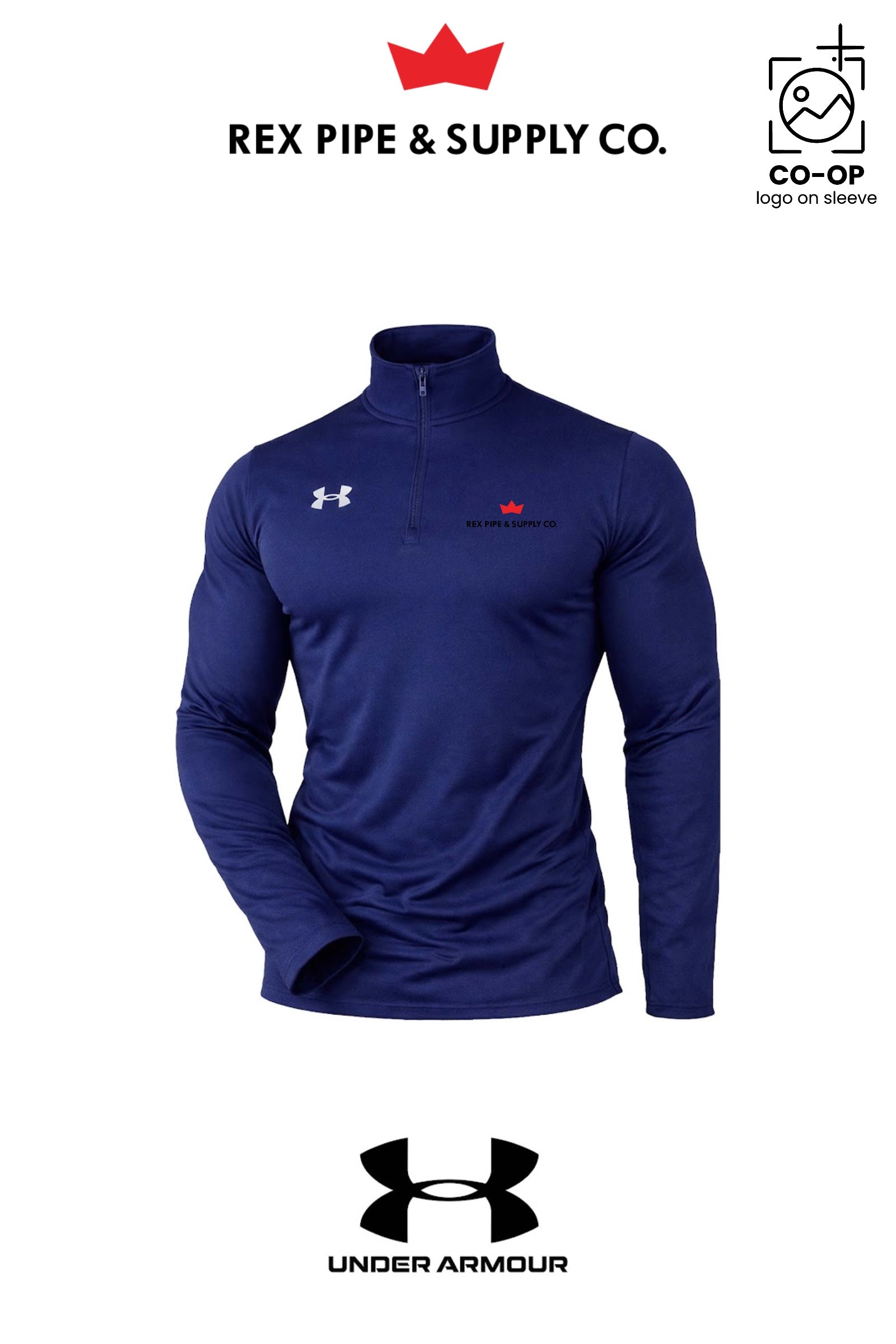 Under Armour Mens Team Tech™ Quarter-Zip Pullover - REX PIPE AND SUPPLY
