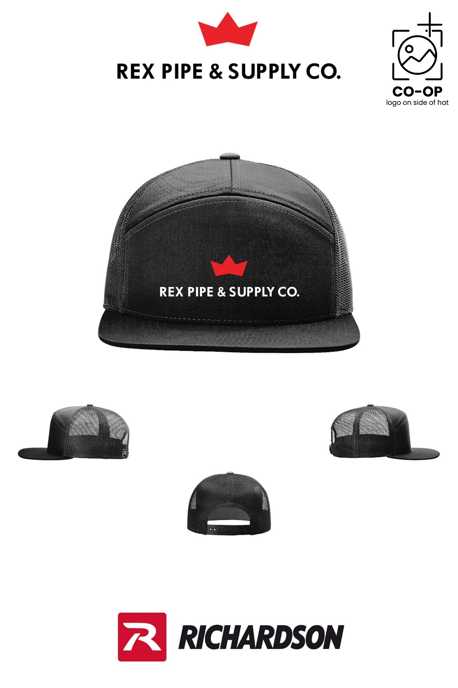 Richardson 168 Seven-Panel Trucker - REX PIPE AND SUPPLY