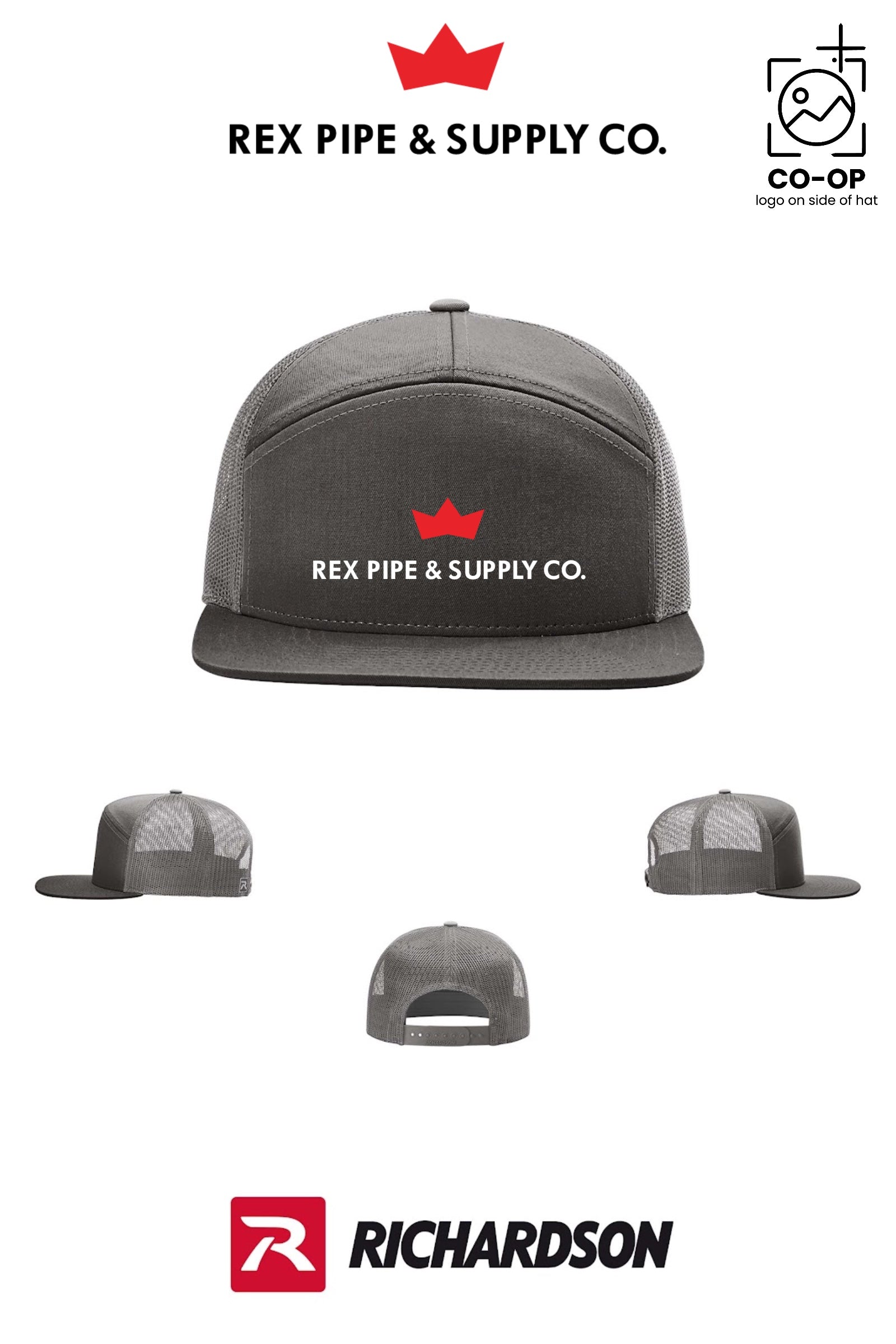 Richardson 168 Seven-Panel Trucker - REX PIPE AND SUPPLY