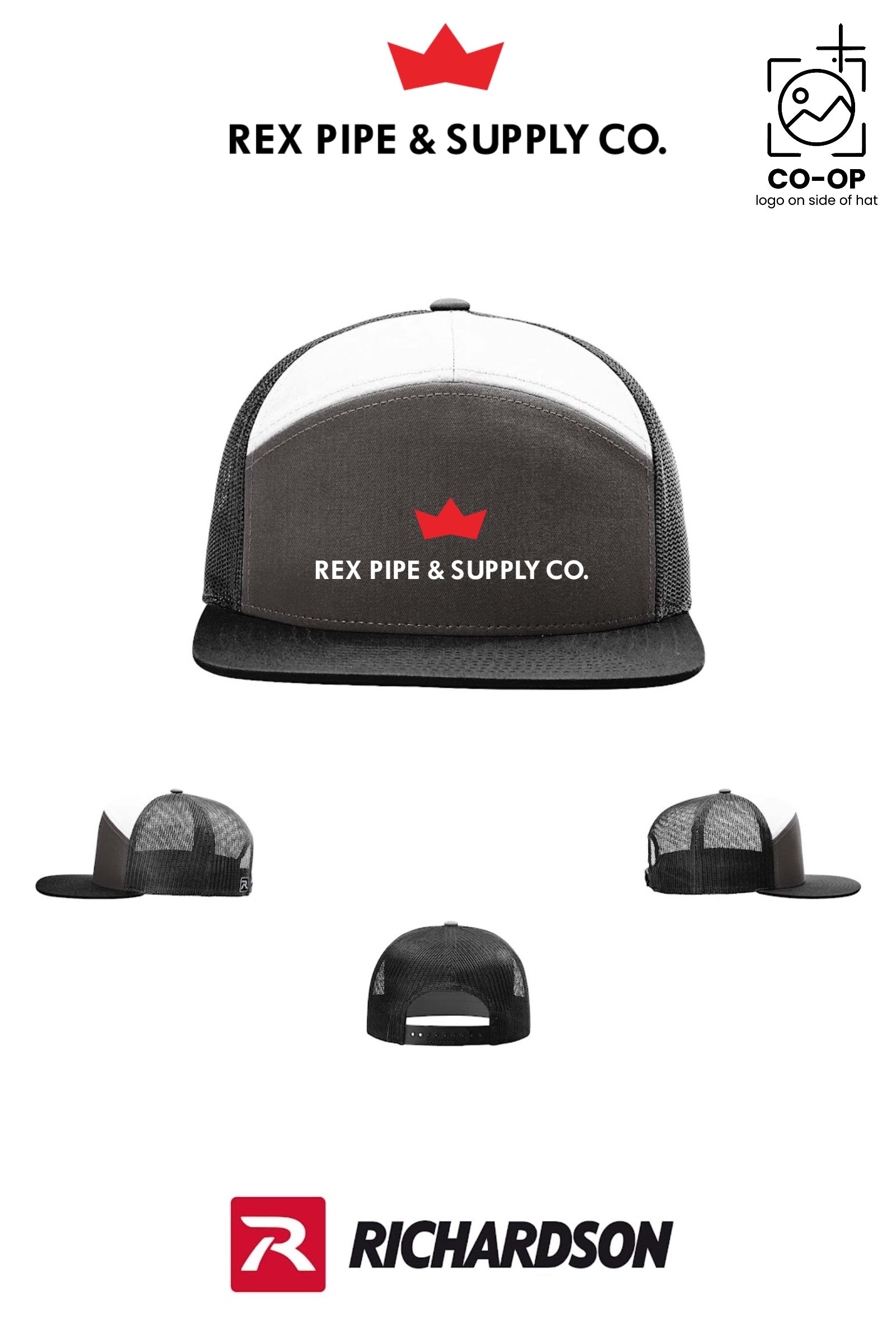 Richardson 168 Seven-Panel Trucker - REX PIPE AND SUPPLY