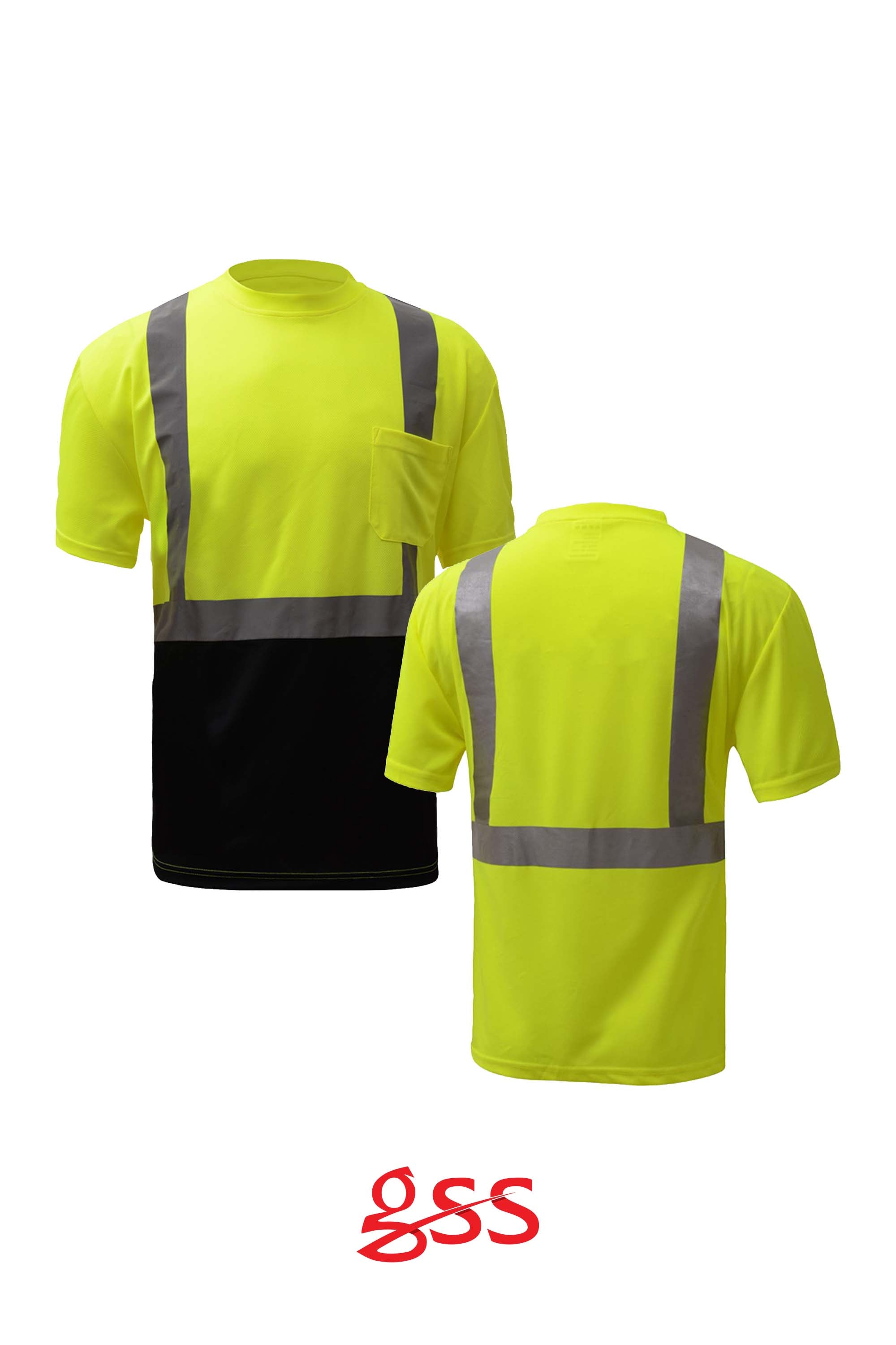 Class 2 Safety T-shirt with black bottom