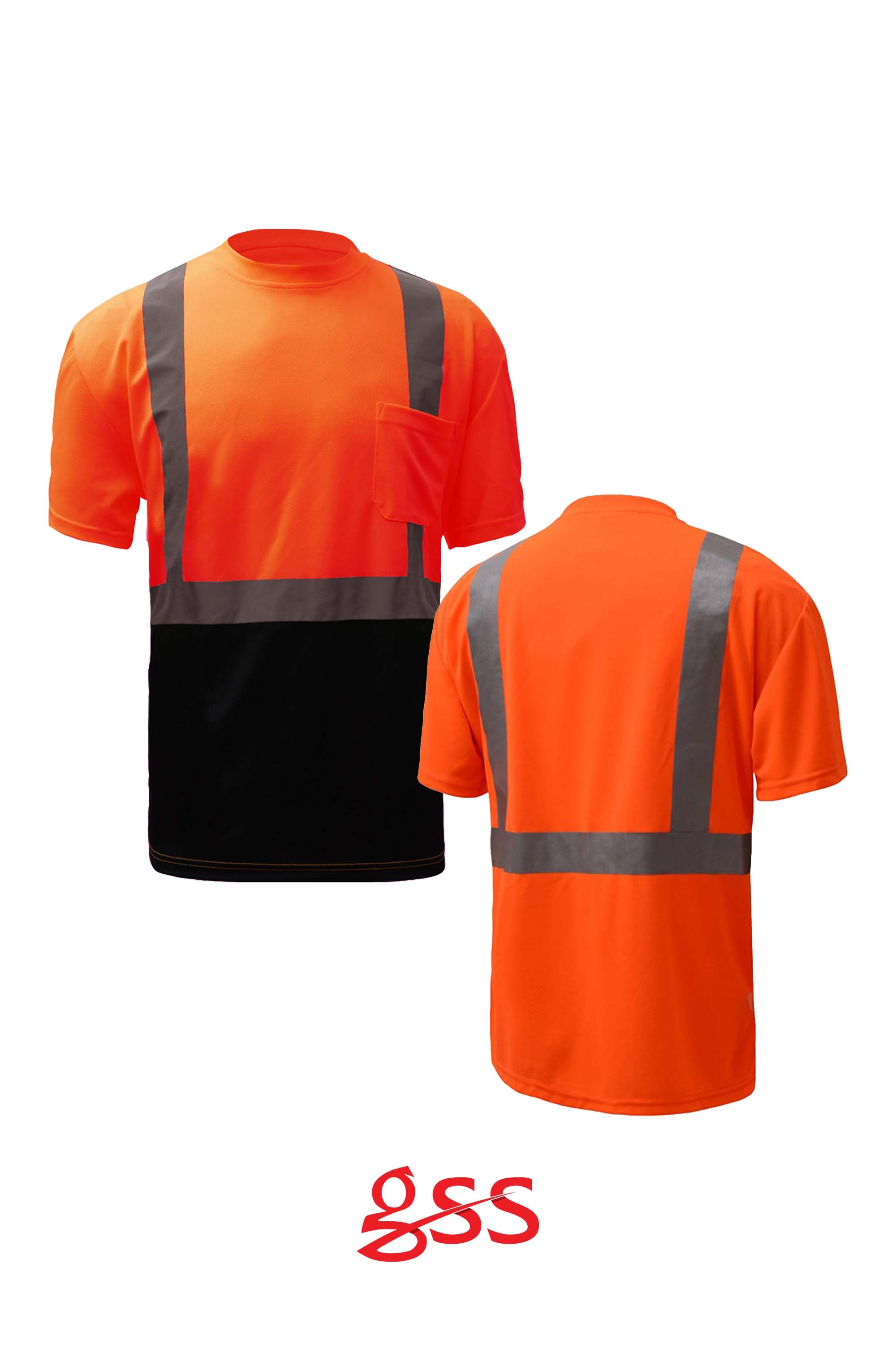 Class 2 Safety T-shirt with black bottom