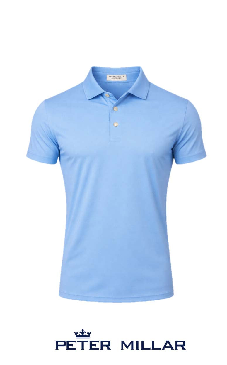 Peter Millar Men's Solid Performance Polo - Self Collar