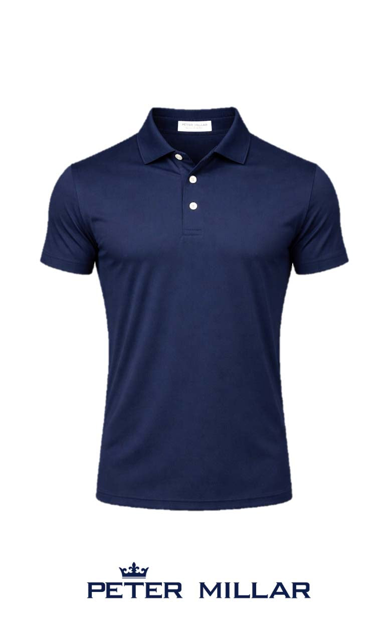 Peter Millar Men's Solid Performance Polo - Self Collar