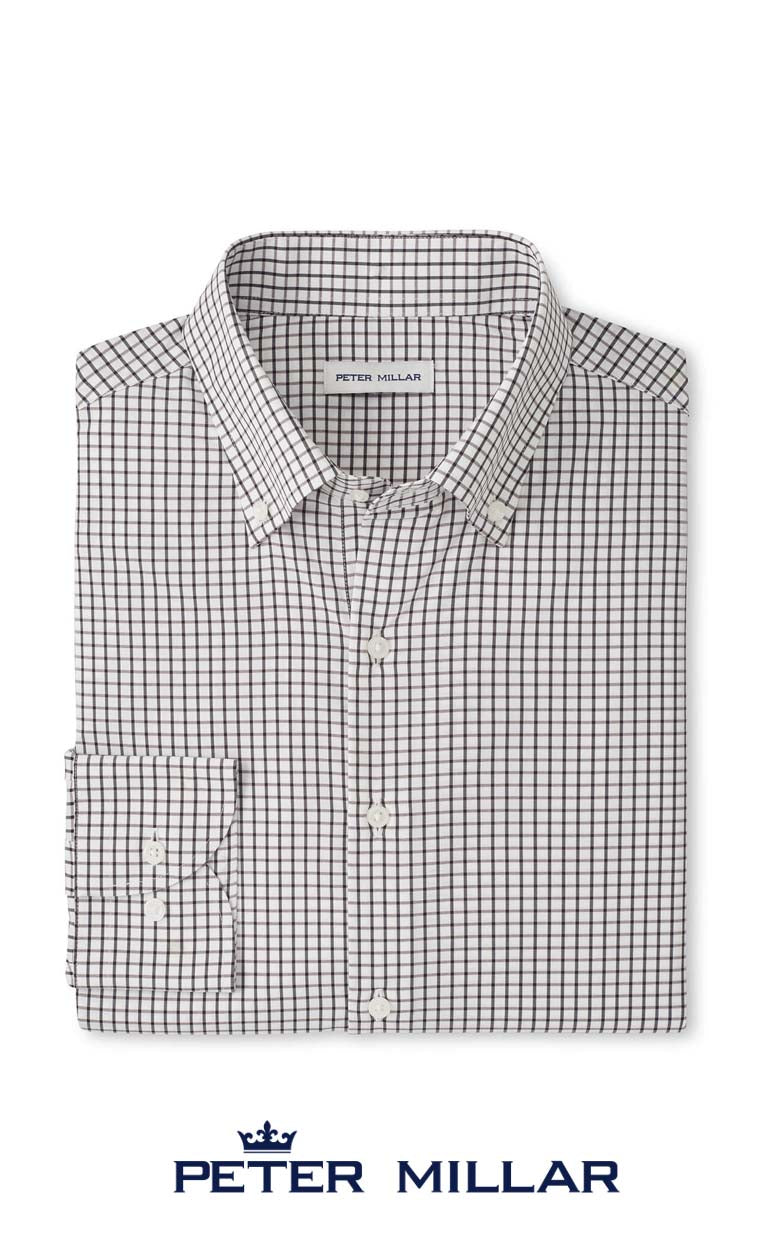 Peter Millar Men's Hanford Performance Twill Sport Shirt