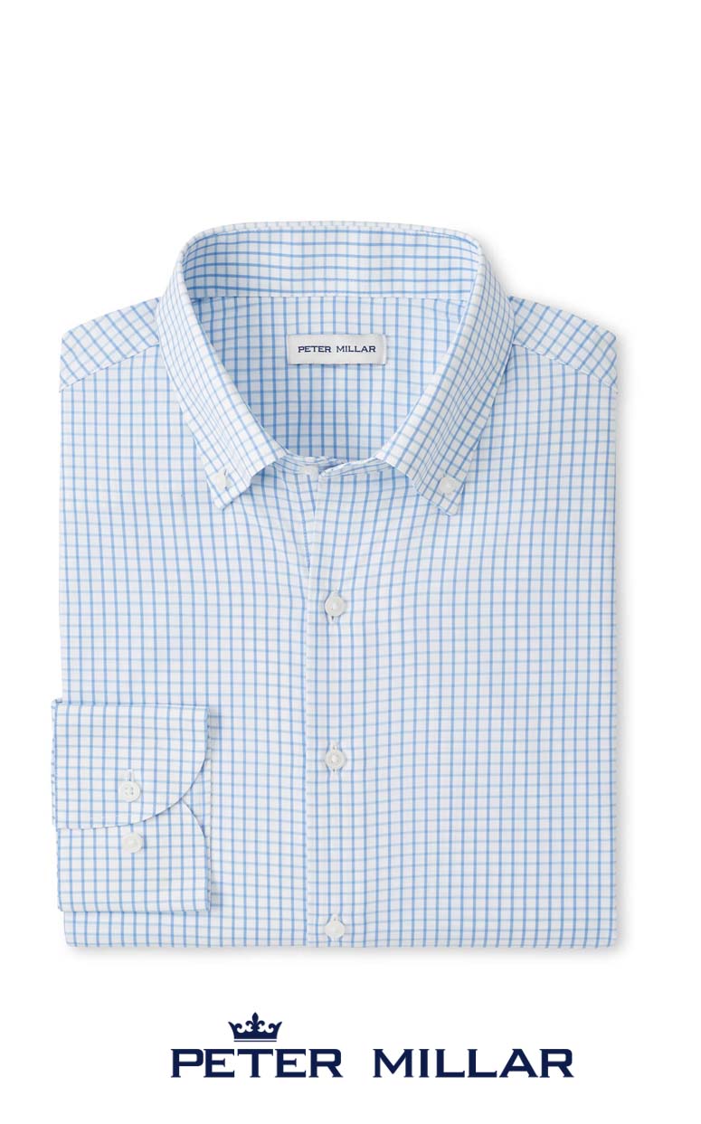 Peter Millar Men's Hanford Performance Twill Sport Shirt