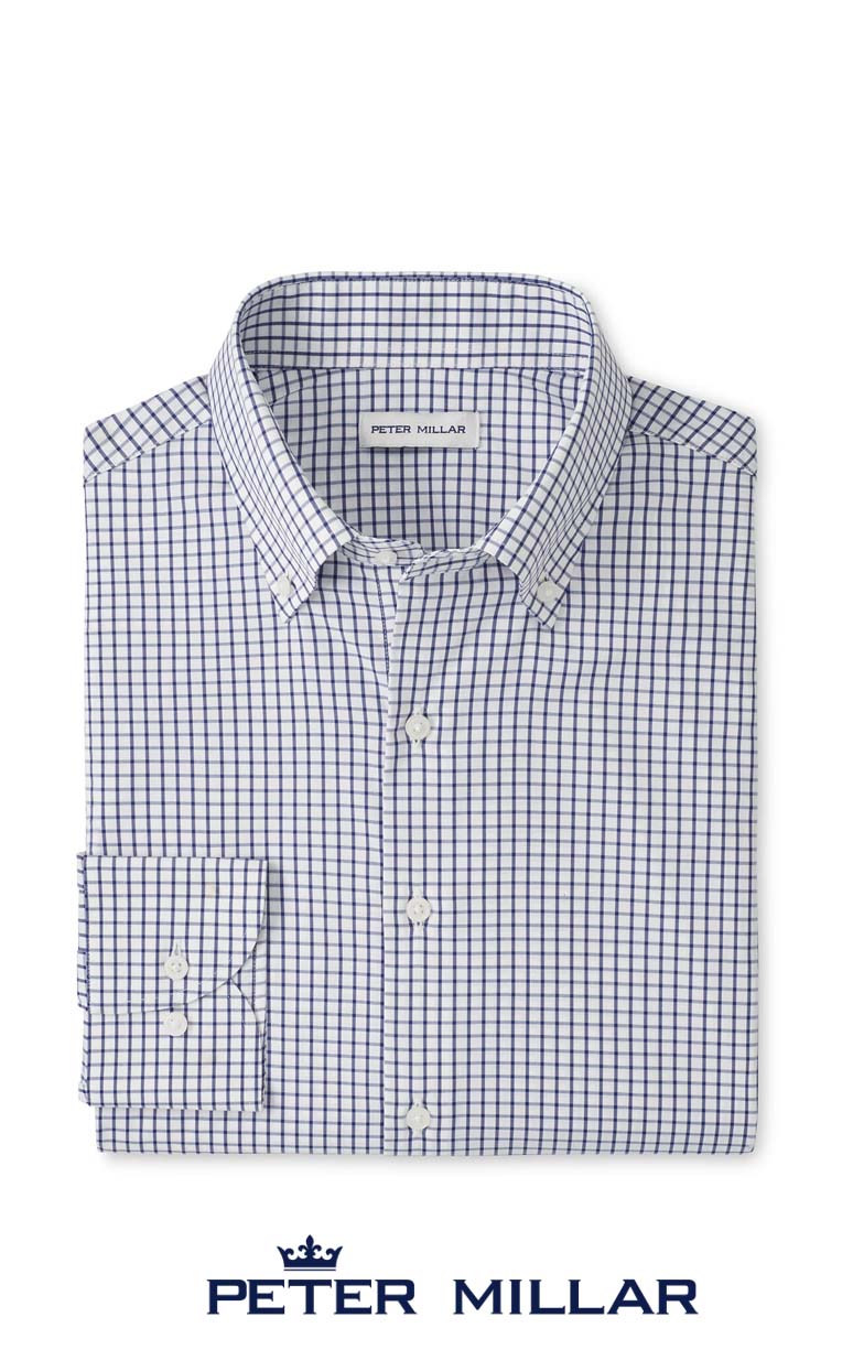 Peter Millar Men's Hanford Performance Twill Sport Shirt