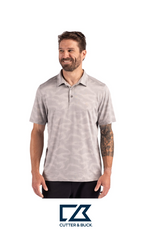 Cutter & Buck Coastline Recycled Double Peached Camo Print Mens Polo