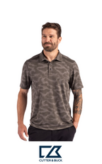Cutter & Buck Coastline Recycled Double Peached Camo Print Mens Polo