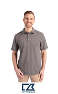 Cutter & Buck Virtue Recycled Stripe Featherlight Pique Mens Polo