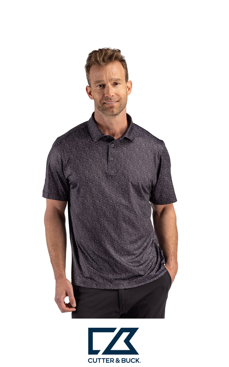 Cutter & Buck Pike Recycled Fern Print Mens Polo