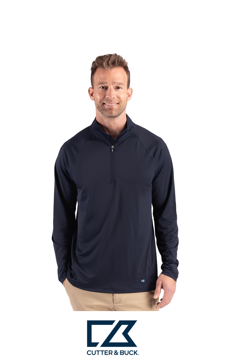 Cutter & Buck Prospect Recycled Featherlight Stretch Mens Quarter Zip