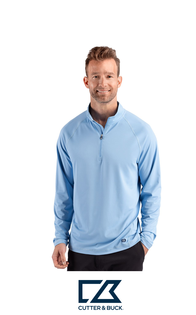 Cutter & Buck Prospect Recycled Featherlight Stretch Mens Quarter Zip