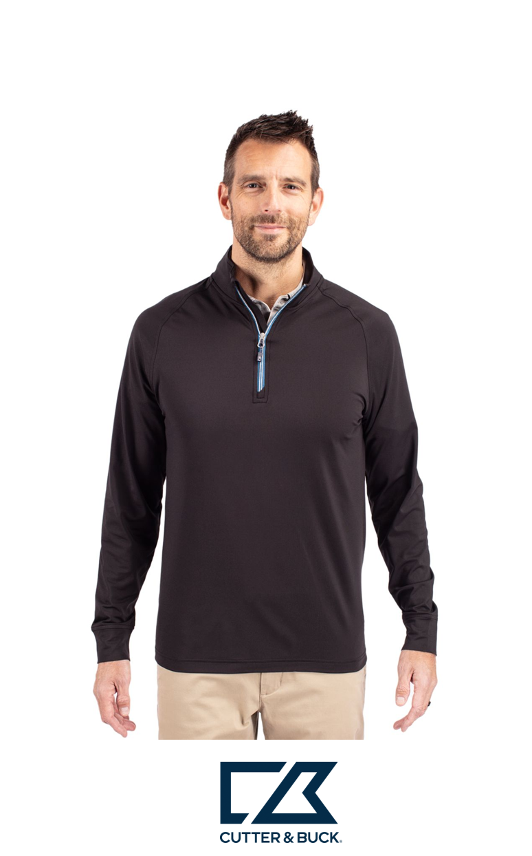 Cutter & Buck Adapt Recycled Soft Knit Stretch Mens Quarter Zip Pullover