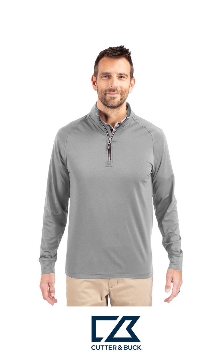 Cutter & Buck Adapt Recycled Soft Knit Stretch Mens Quarter Zip Pullover