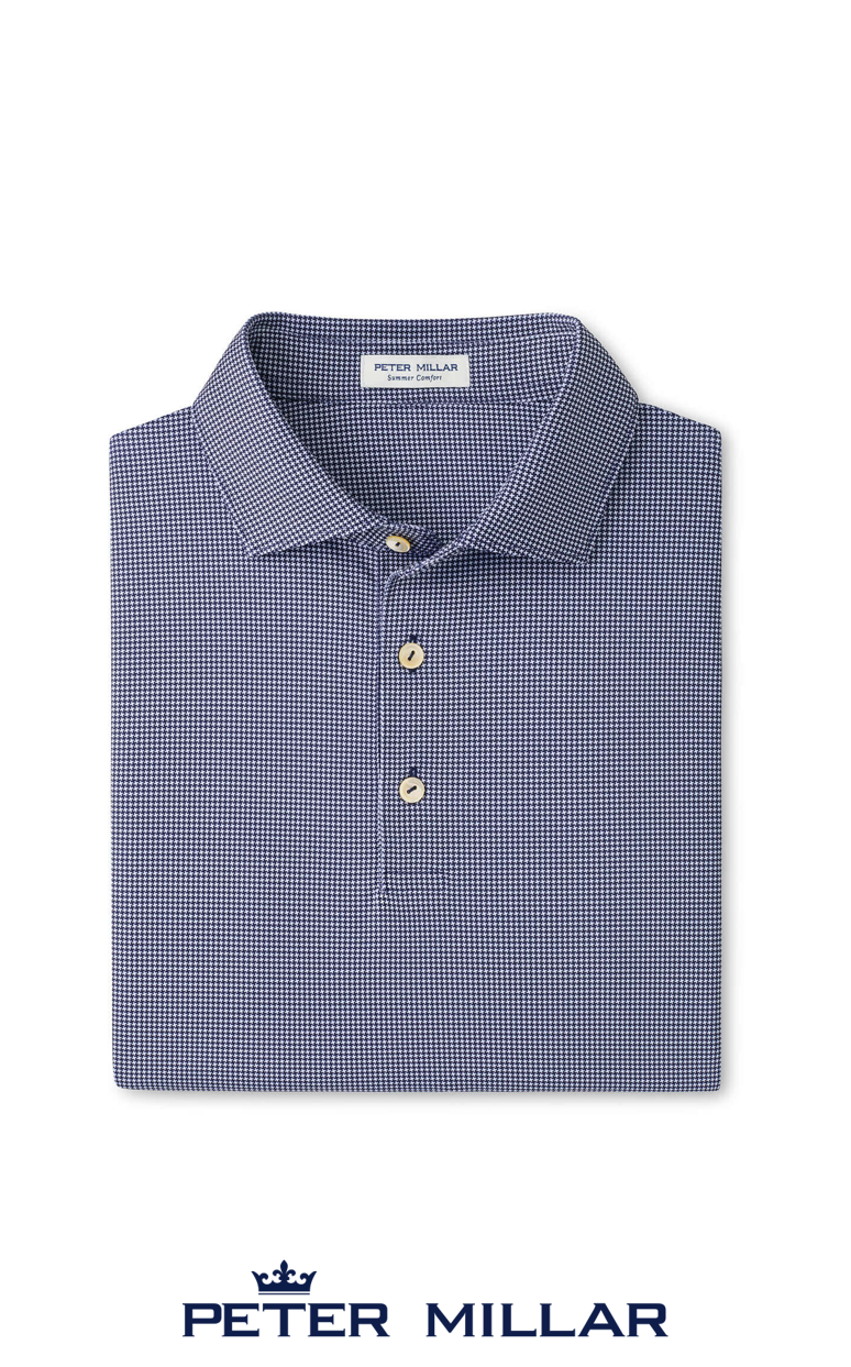 Peter Millar Men's Collegiate Border Performance Jersey Polo
