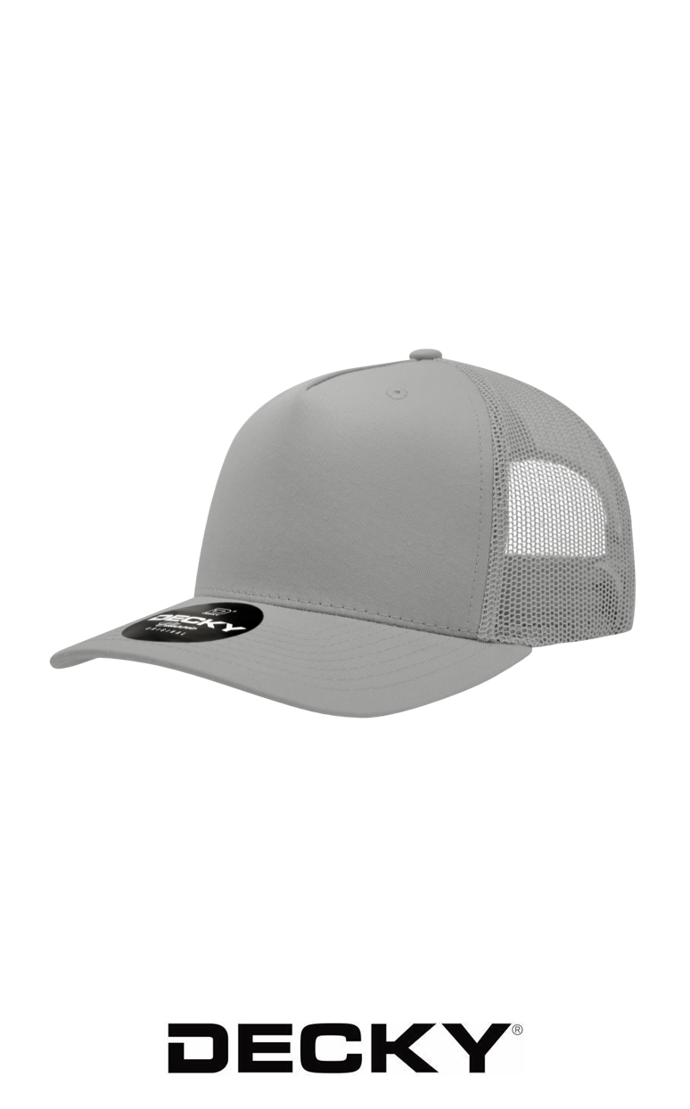 Decky 5 Panel Mid Profile Structured Cotton Blend Trucker