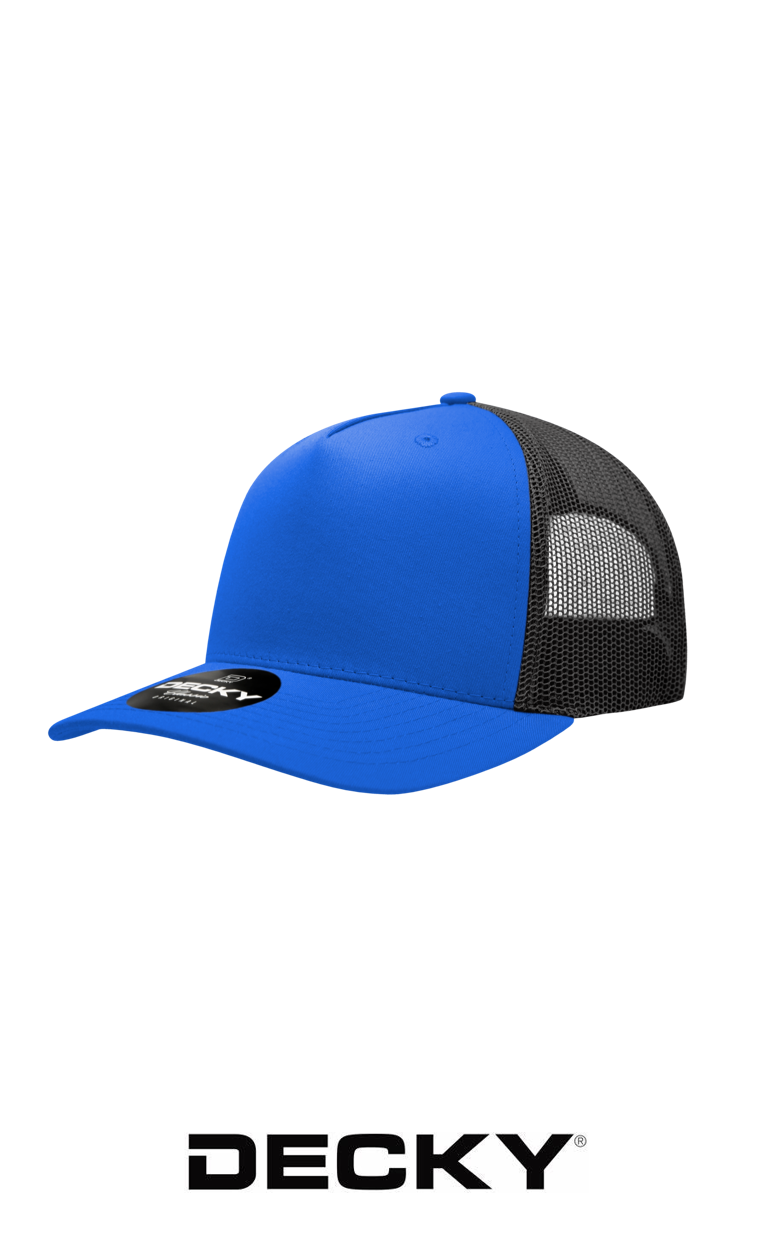 Decky 5 Panel Mid Profile Structured Cotton Blend Trucker