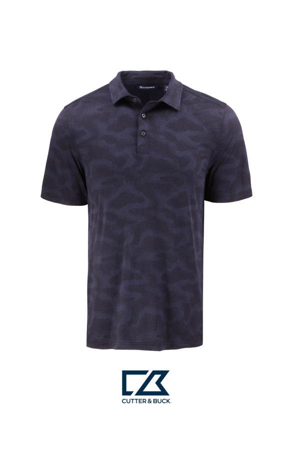 Cutter & Buck Coastline Recycled Double Peached Camo Print Mens Polo