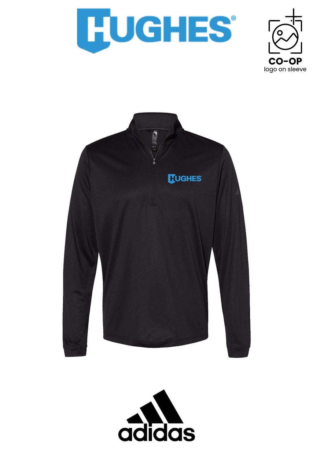Adidas Mens Ultimate365 Lightweight Quarter-Zip Pullover - HUGHES SUPPLY