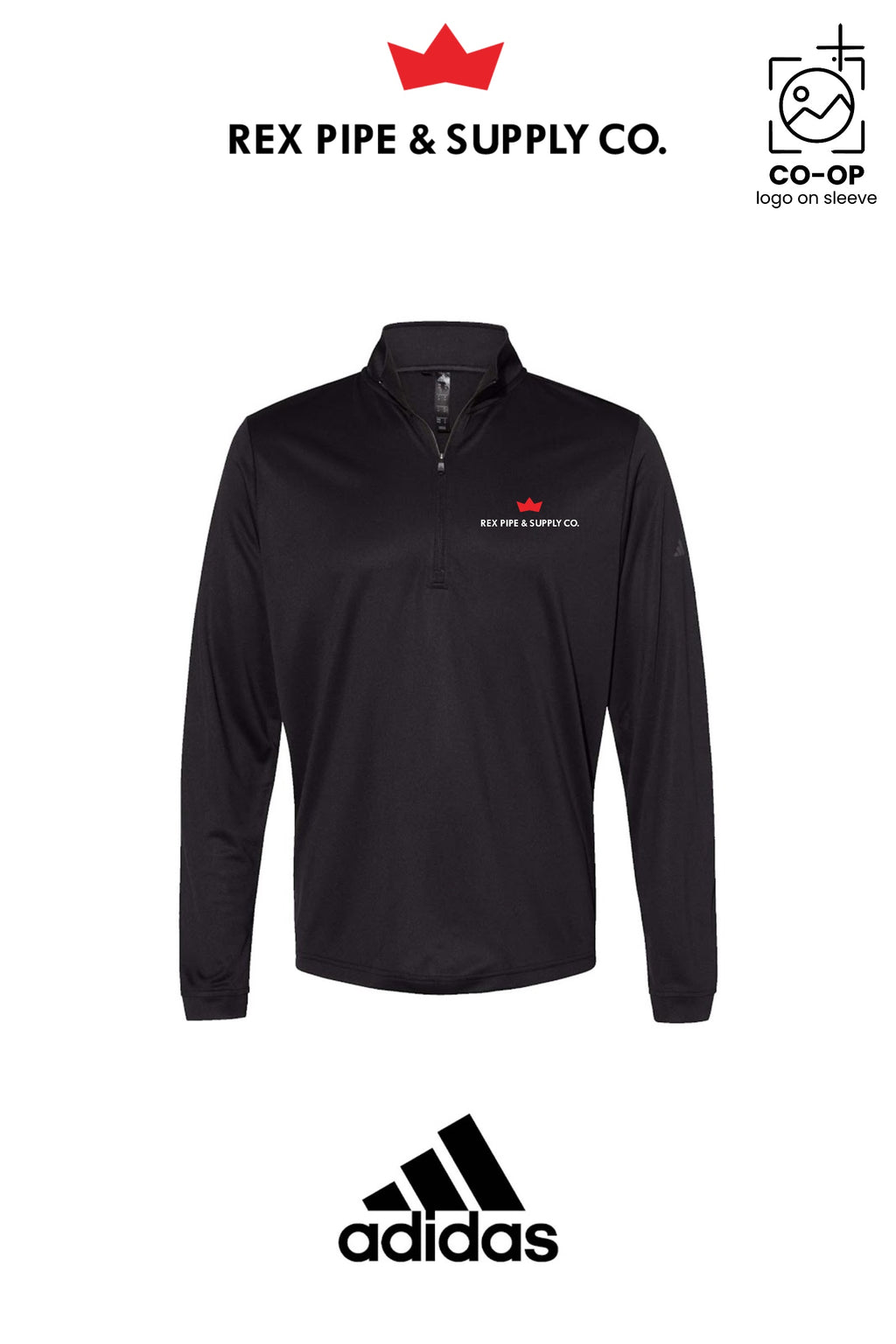 Adidas Mens Ultimate365 Lightweight Quarter-Zip Pullover - REX PIPE AND SUPPLY