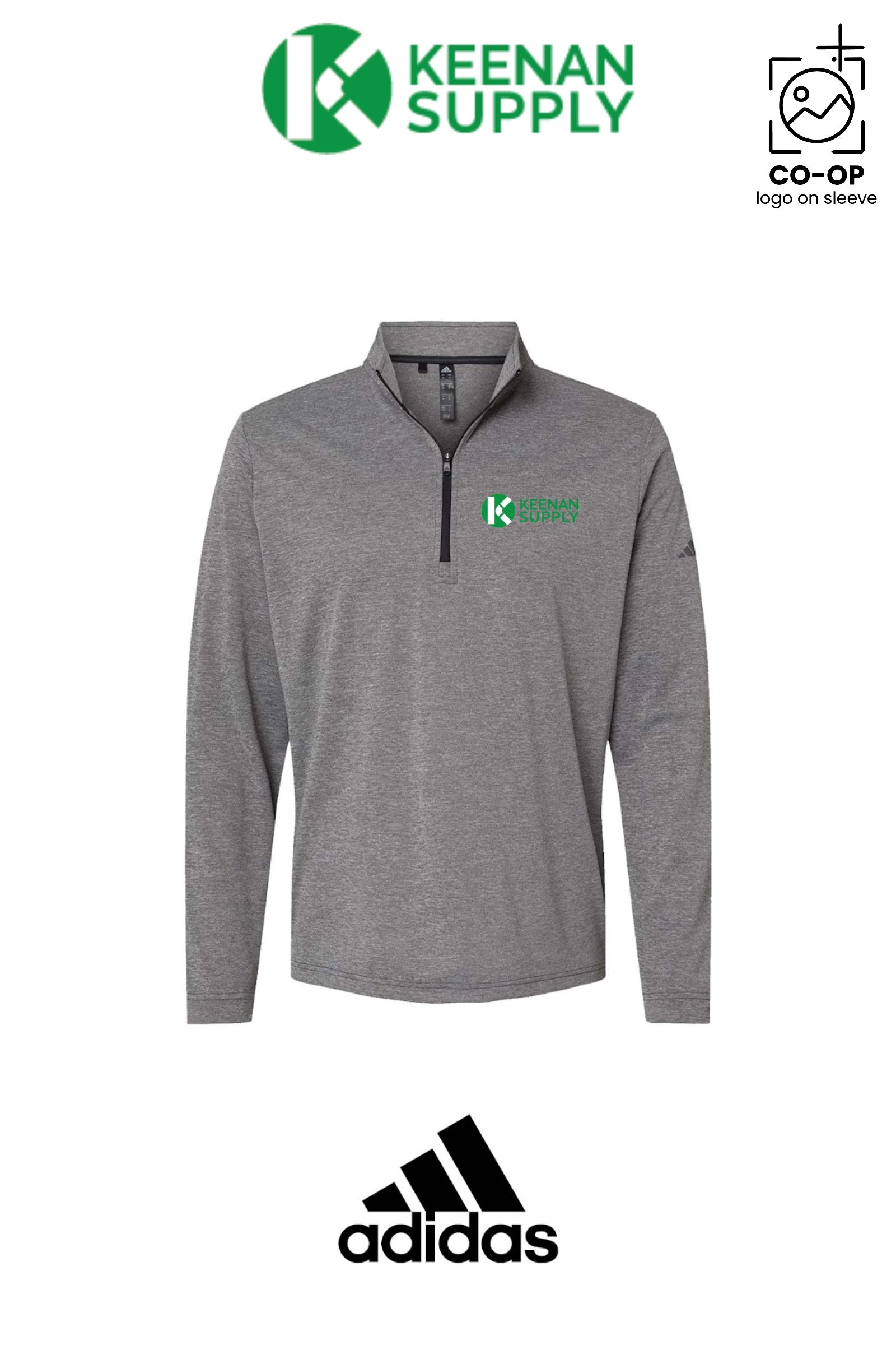 Adidas Mens Ultimate365 Lightweight Quarter-Zip Pullover - KEENAN SUPPLY