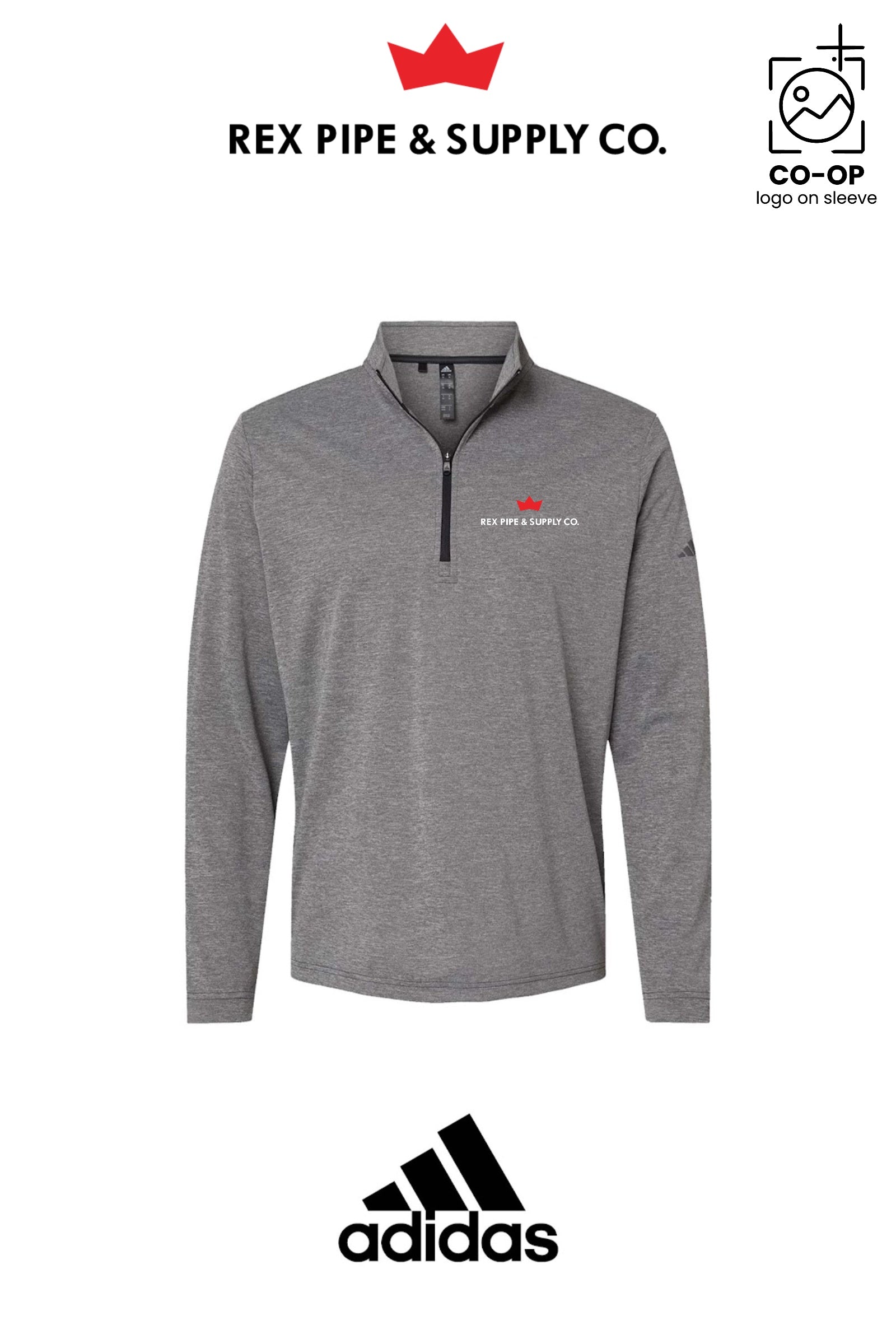 Adidas Mens Ultimate365 Lightweight Quarter-Zip Pullover - REX PIPE AND SUPPLY