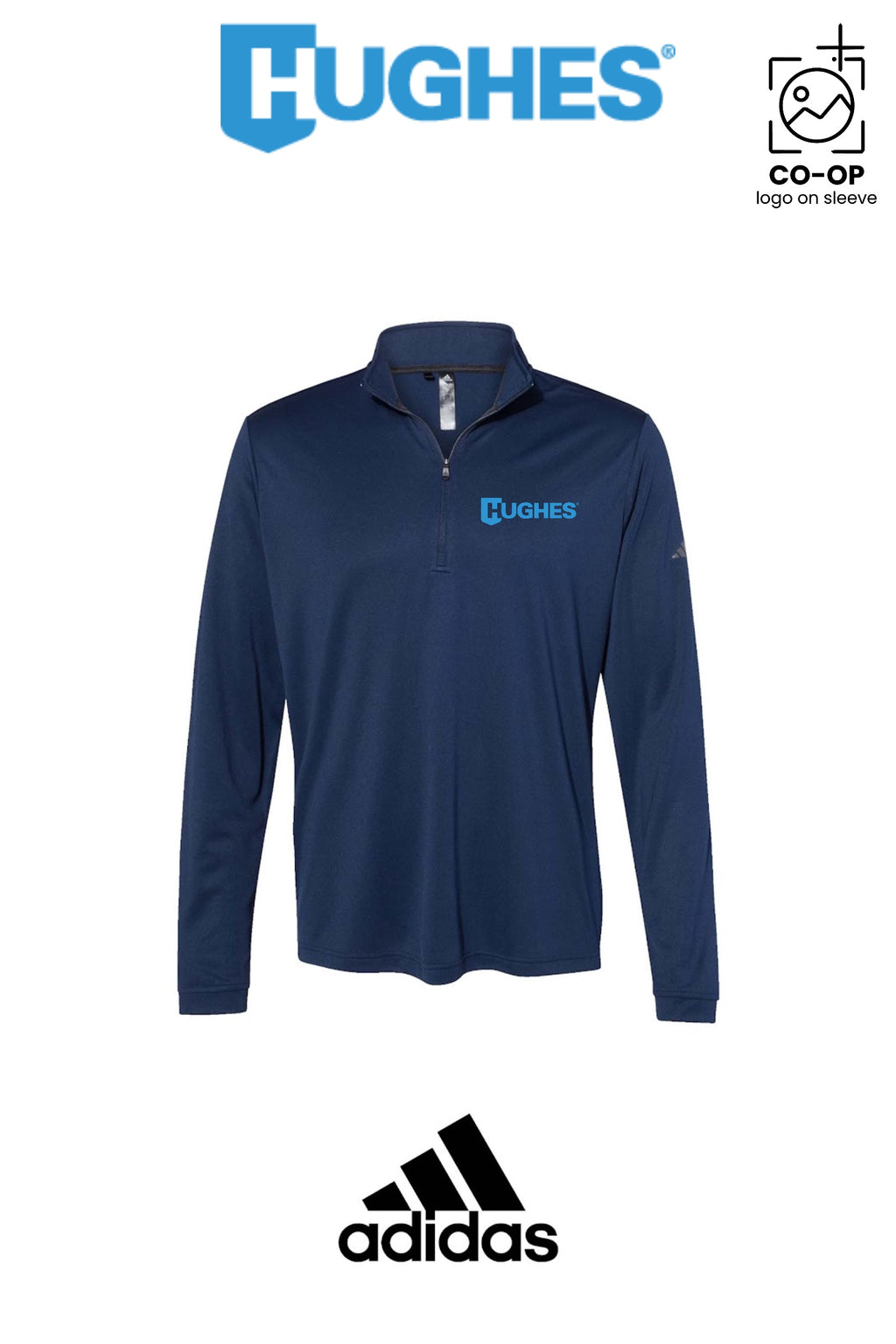 Adidas Mens Ultimate365 Lightweight Quarter-Zip Pullover - HUGHES SUPPLY