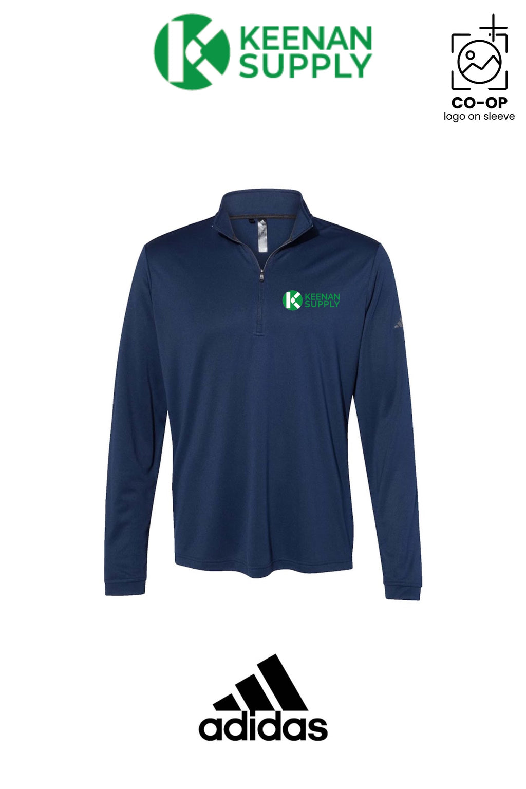 Adidas Mens Ultimate365 Lightweight Quarter-Zip Pullover - KEENAN SUPPLY