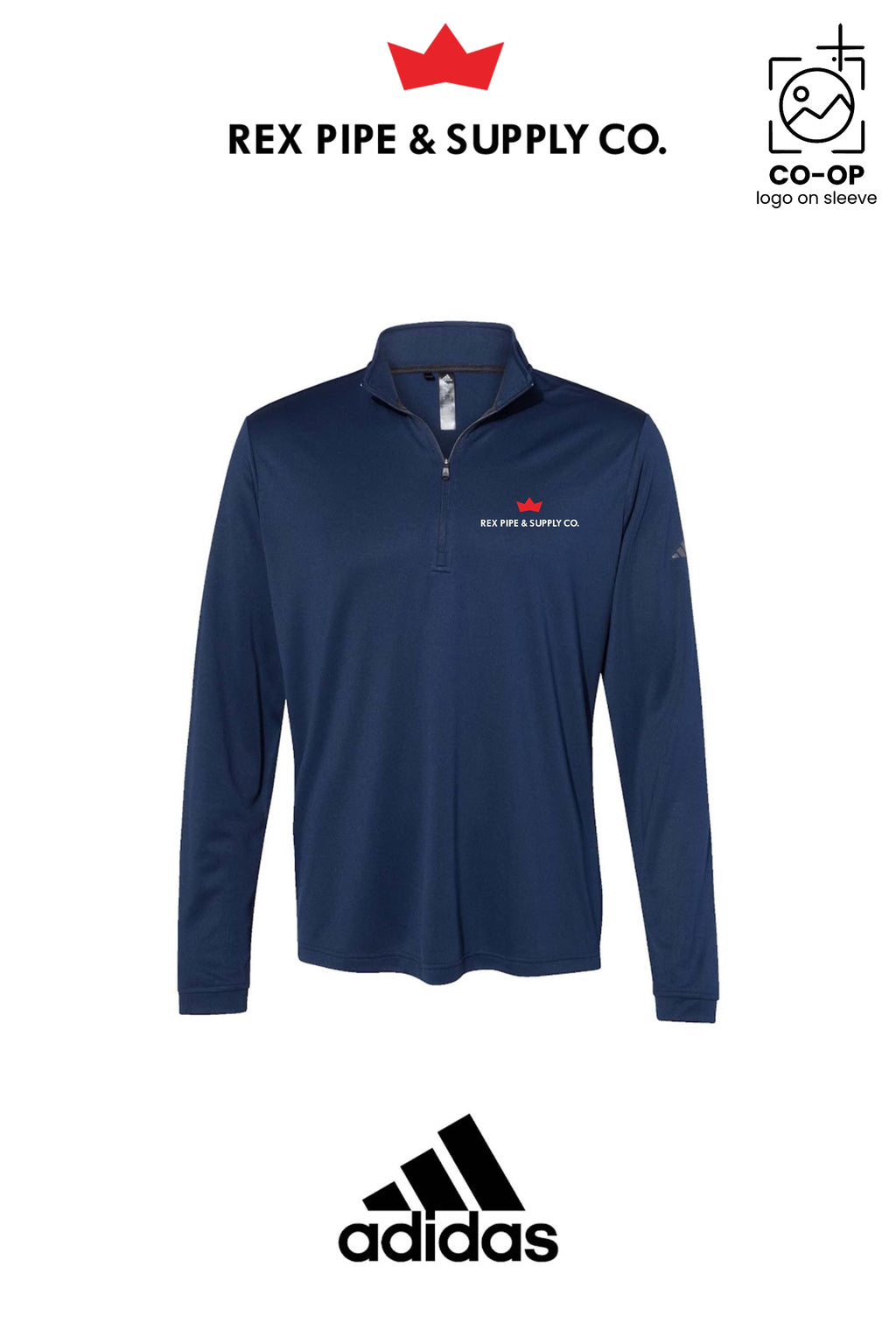 Adidas Mens Ultimate365 Lightweight Quarter-Zip Pullover - REX PIPE AND SUPPLY