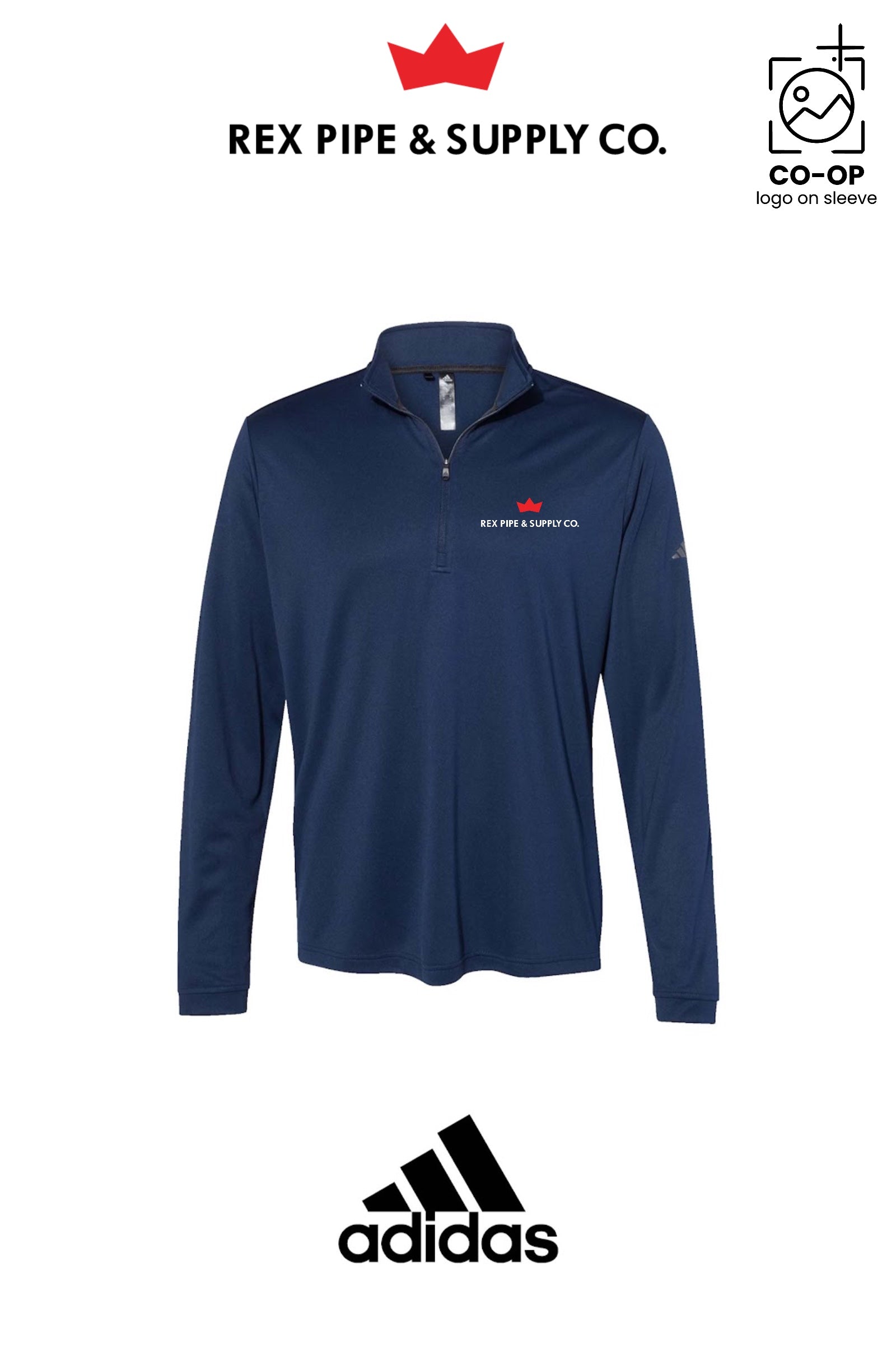 Adidas Mens Ultimate365 Lightweight Quarter-Zip Pullover - REX PIPE AND SUPPLY