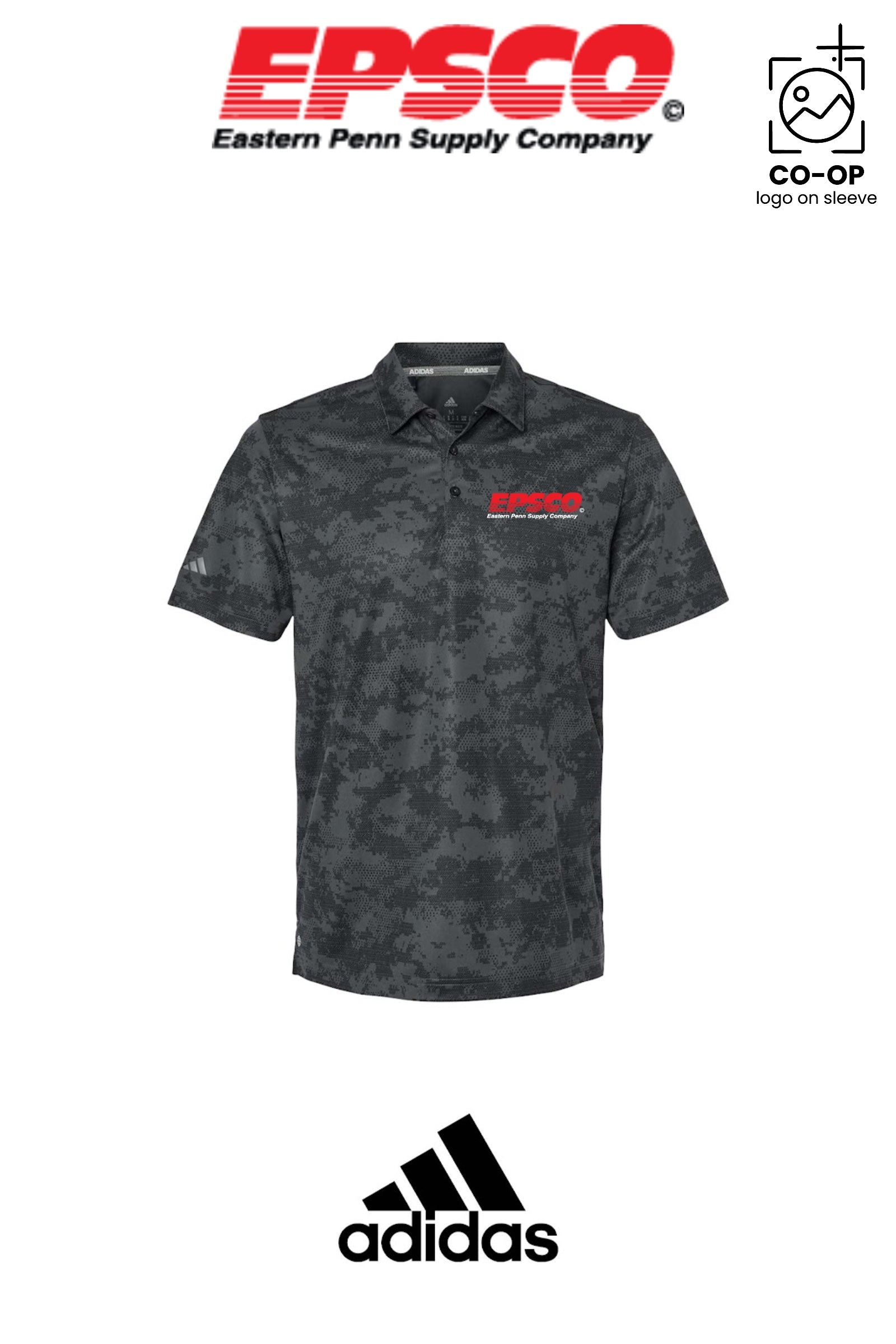 Adidas Mens All Over Camo Print Polo - EPSCO