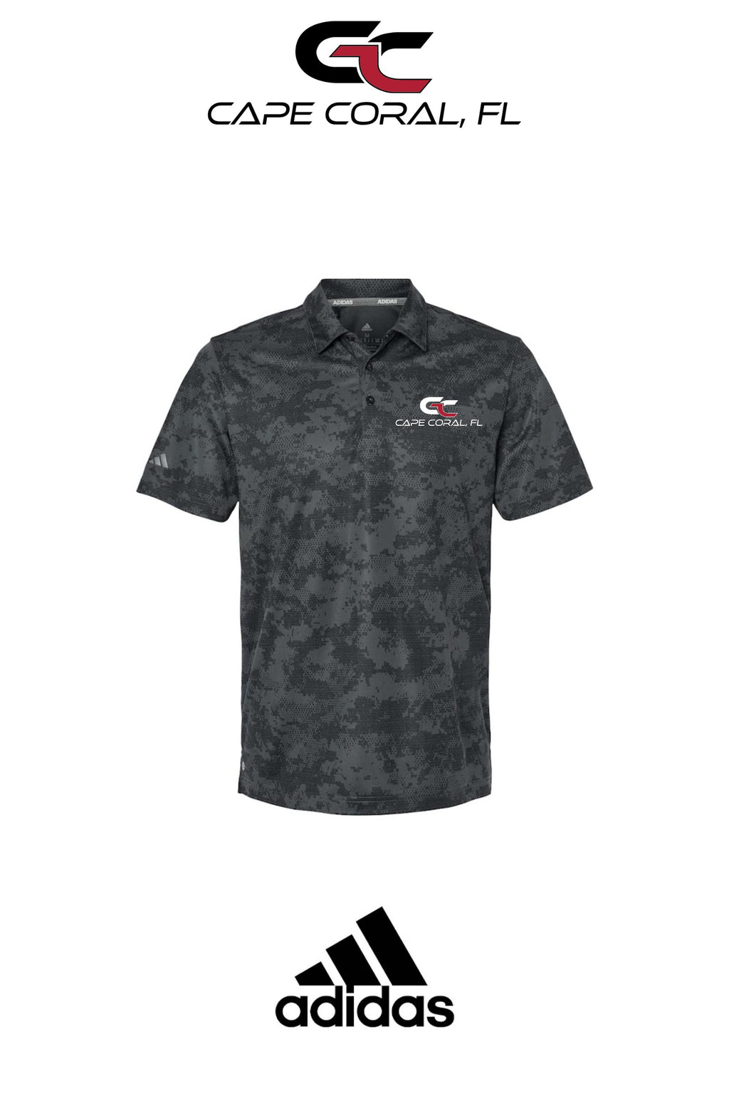Adidas Mens All Over Camo Print Polo - GORMAN CO - CAPE CORAL