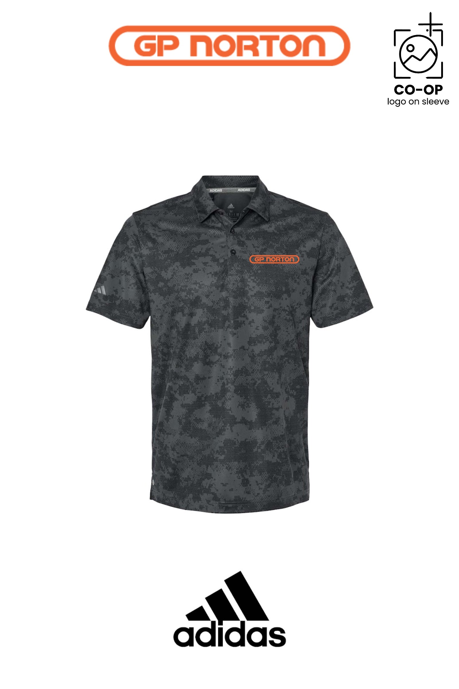 Adidas Mens All Over Camo Print Polo - G P NORTON