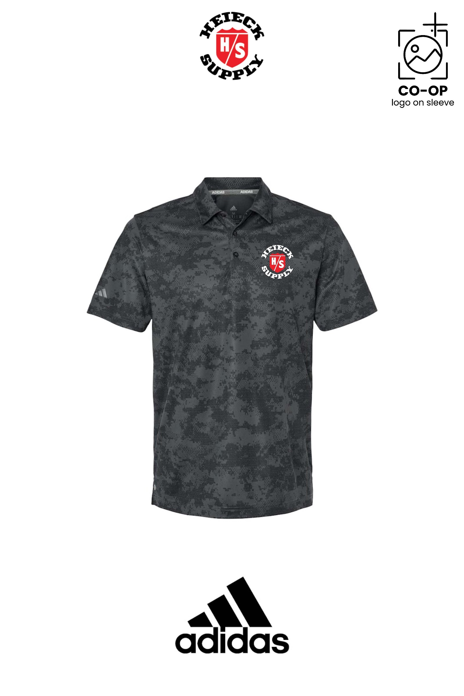 Adidas Mens All Over Camo Print Polo - HEIECK SUPPLY