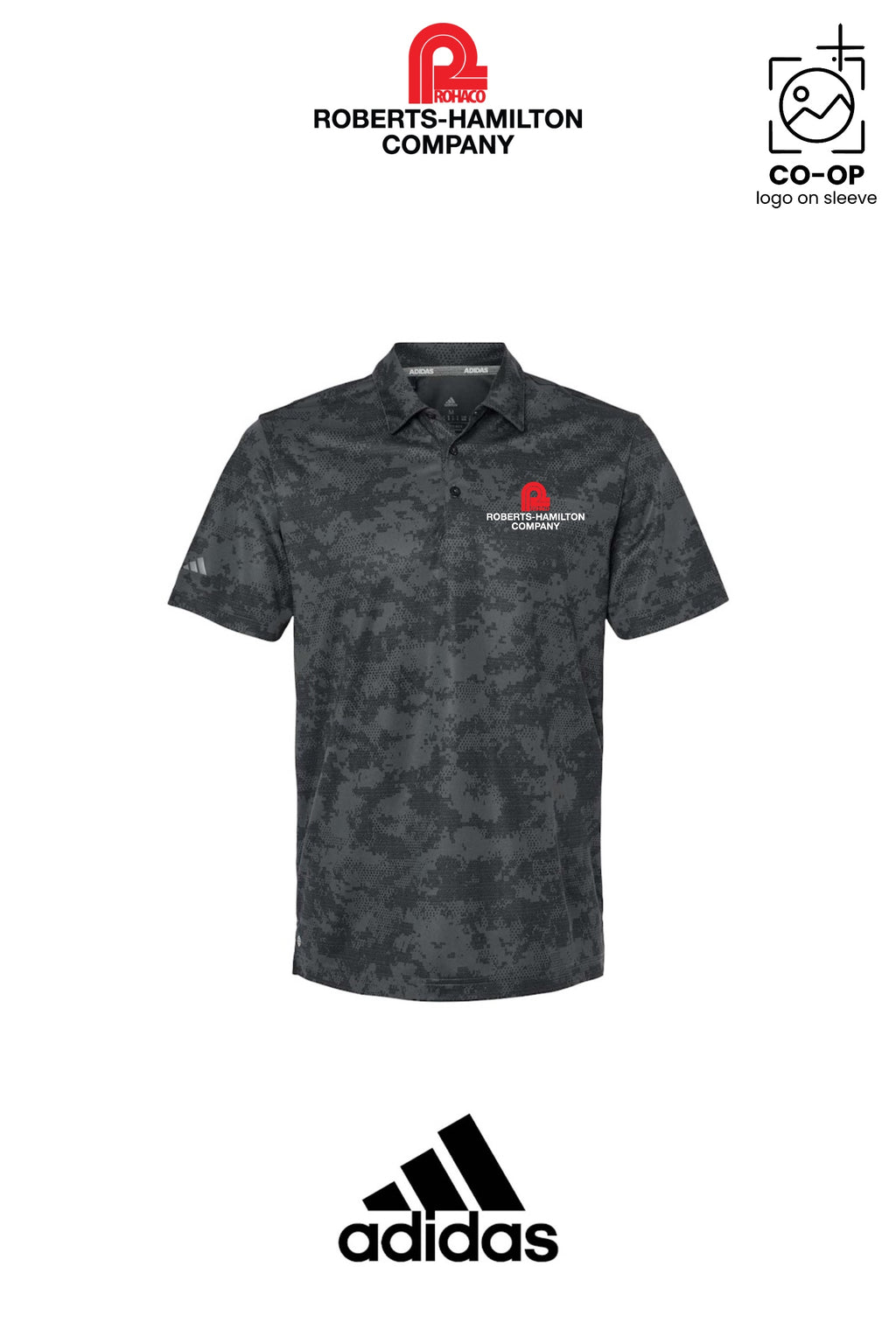 Adidas Mens All Over Camo Print Polo - ROBERTS-HAMILTON