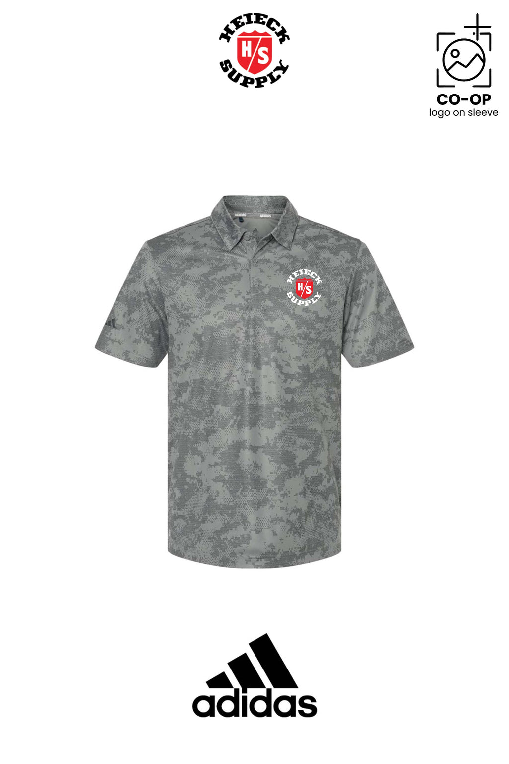 Adidas Mens All Over Camo Print Polo - HEIECK SUPPLY