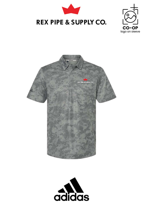 Adidas Mens All Over Camo Print Polo - REX PIPE AND SUPPLY