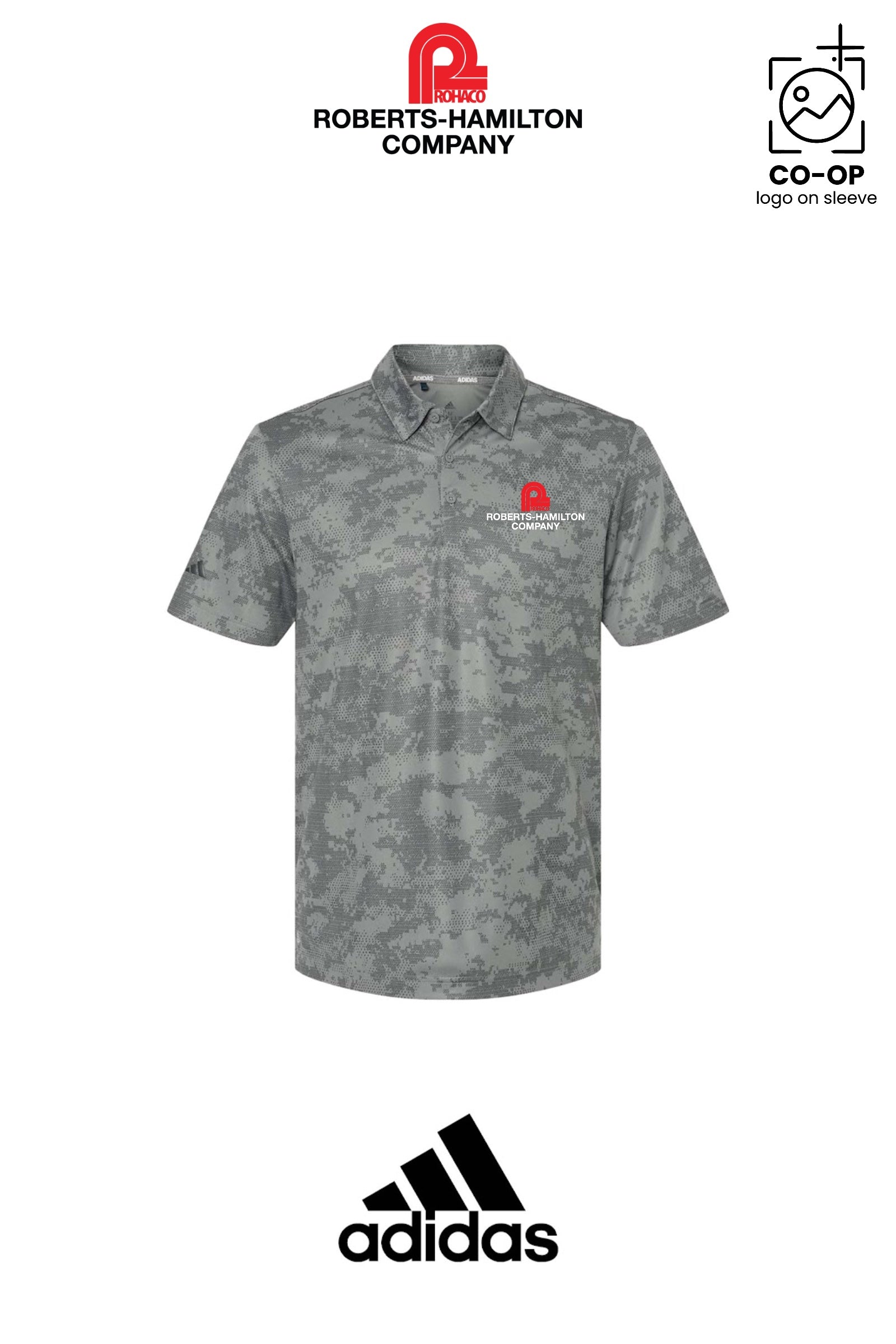 Adidas Mens All Over Camo Print Polo - ROBERTS-HAMILTON