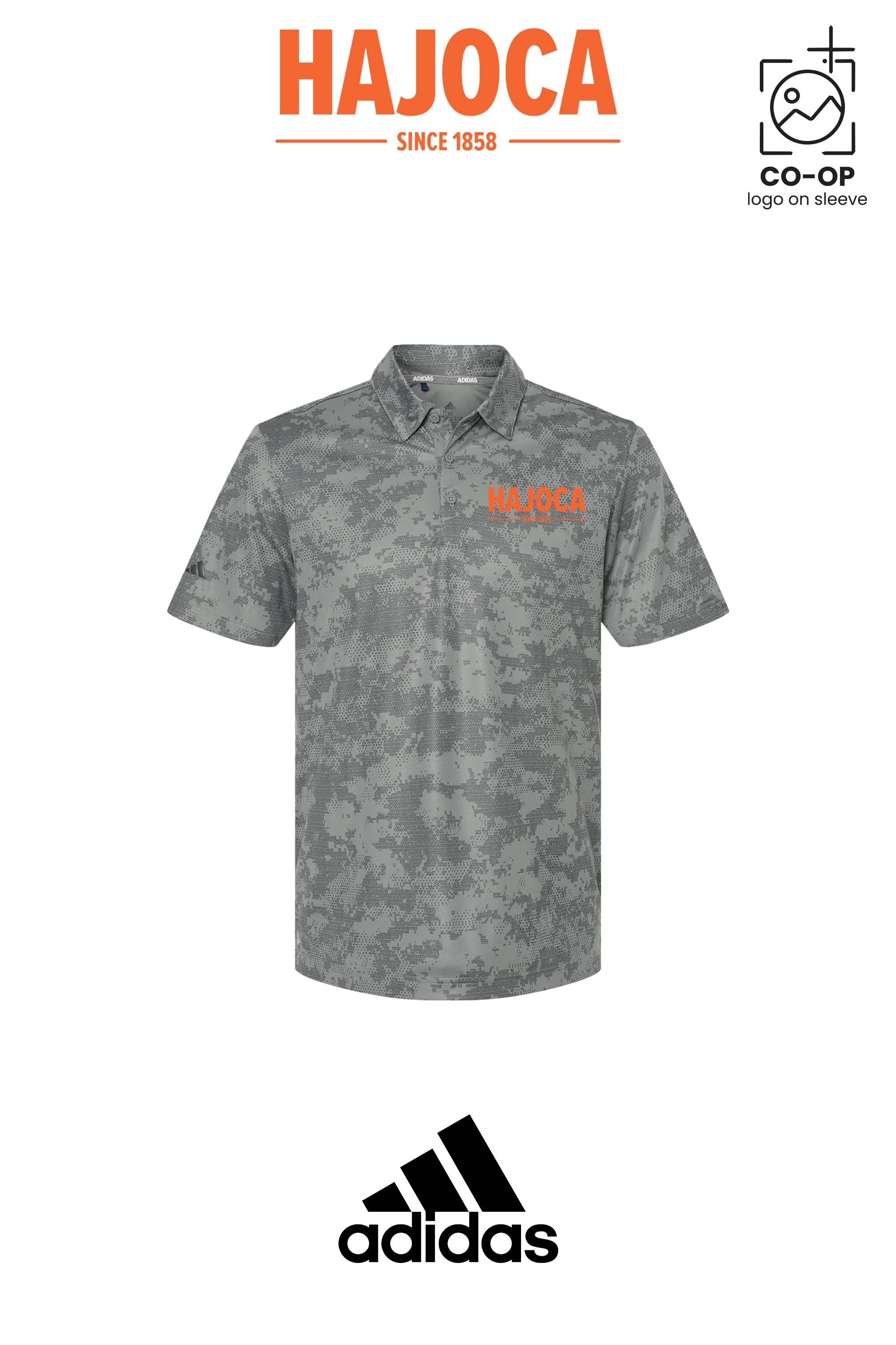 Adidas Mens All Over Camo Print Polo - HAJOCA