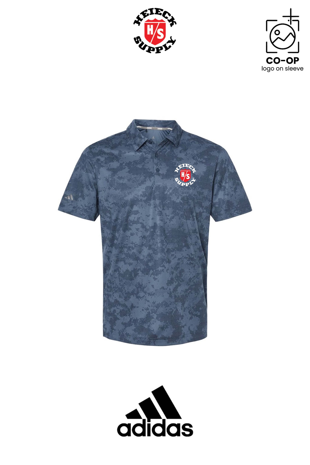 Adidas Mens All Over Camo Print Polo - HEIECK SUPPLY