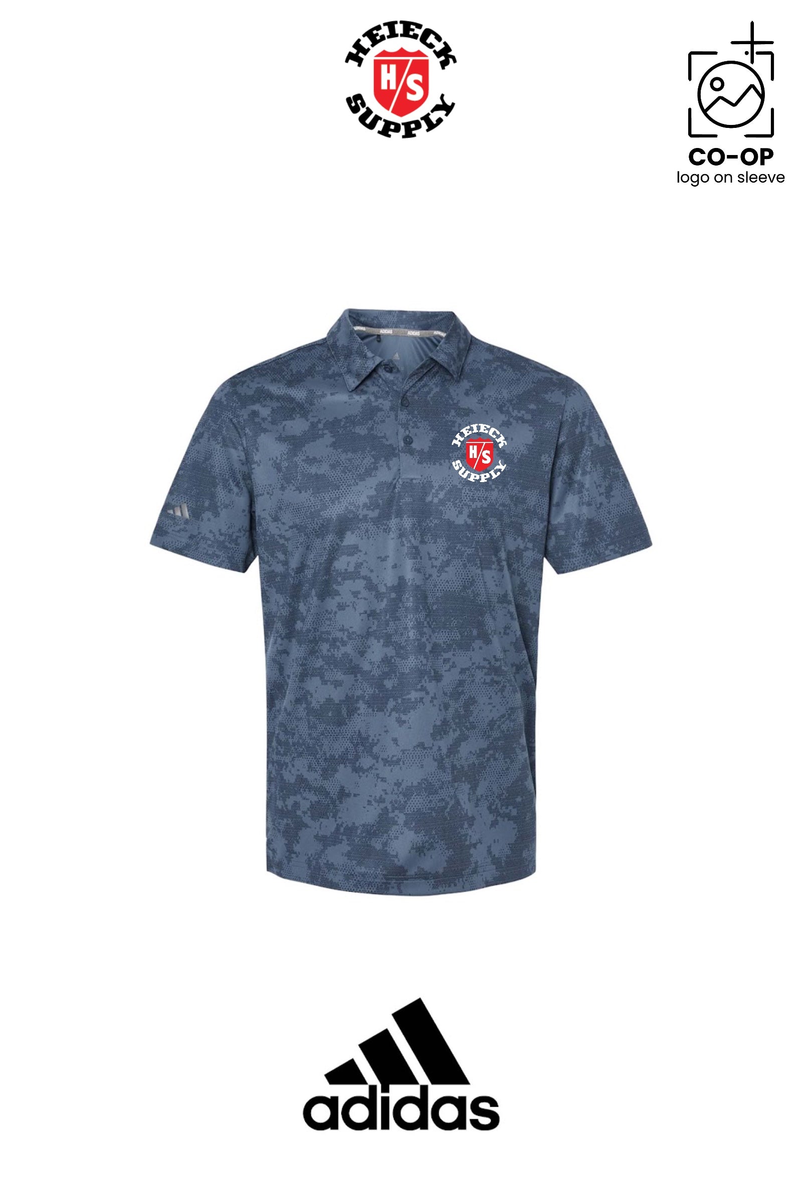 Adidas Mens All Over Camo Print Polo - HEIECK SUPPLY