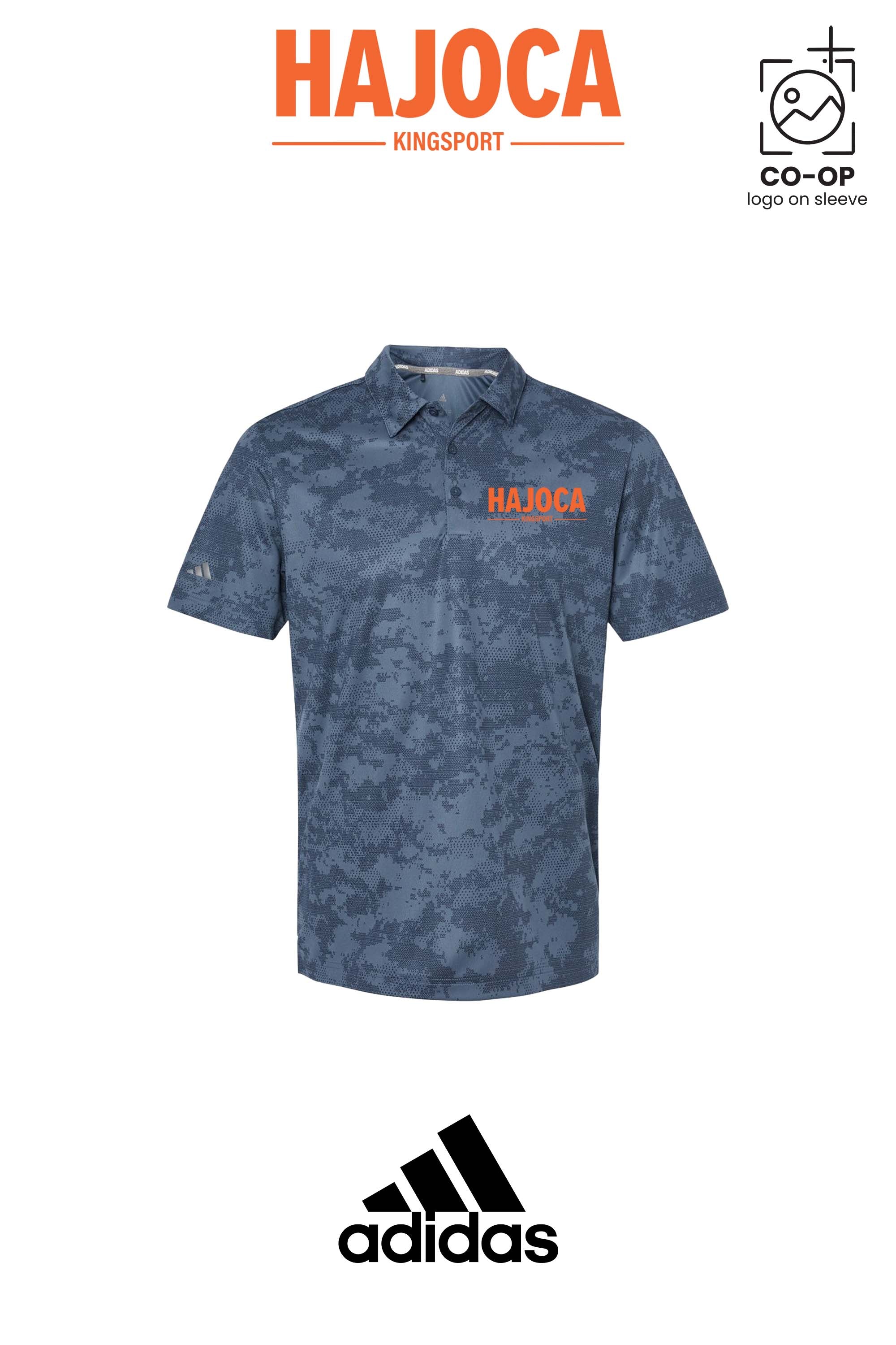 Adidas Mens All Over Camo Print Polo - HAJOCA - KINGSPORT