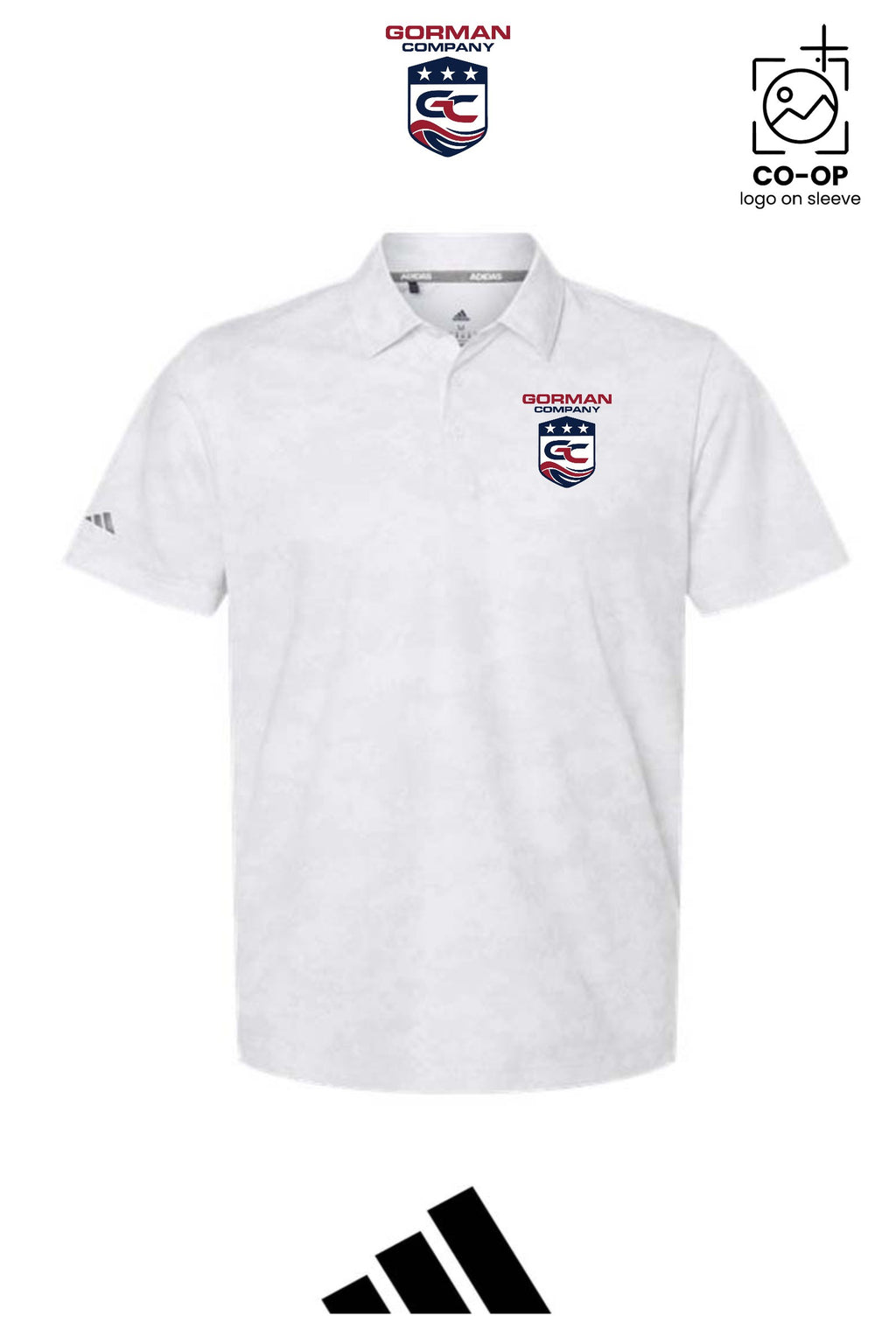 Adidas Mens All Over Camo Print Polo - GORMAN CO - PANAMA CITY