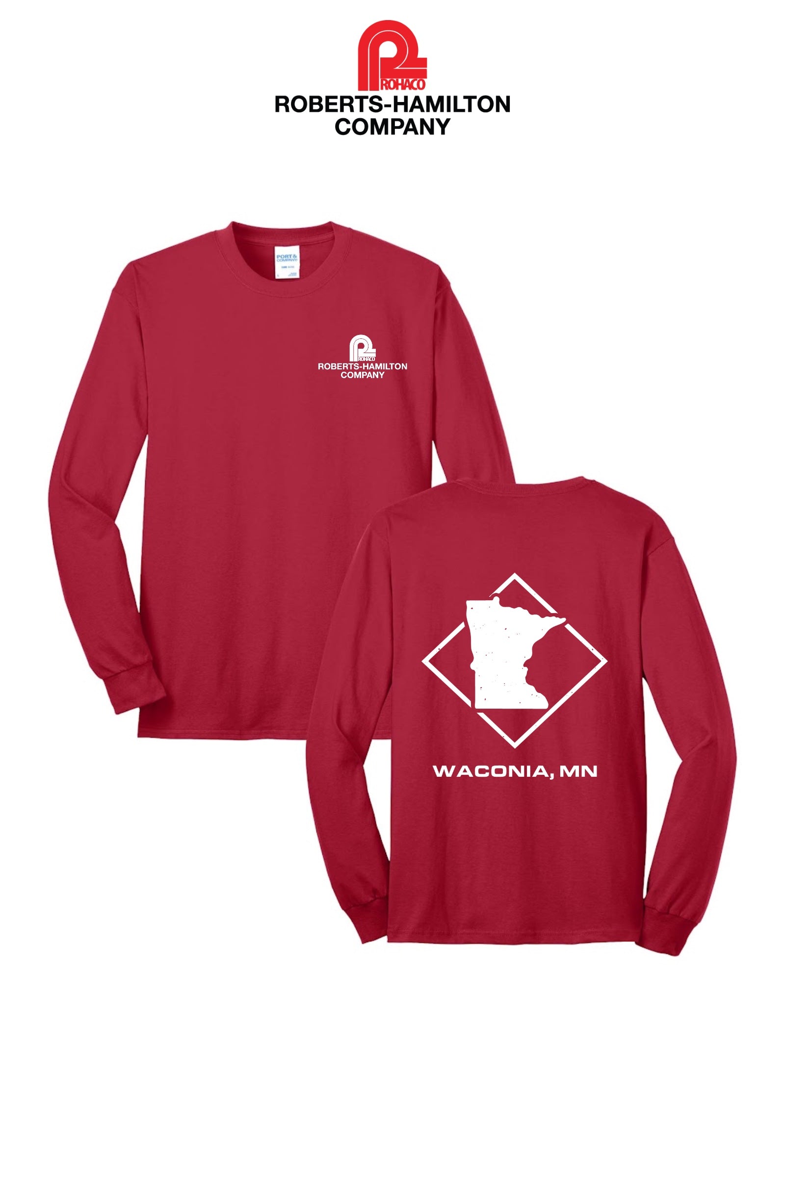 Port & Co™ Long Sleeve Core Blend Tee - ROBERTS-HAMILTON - WACONIA