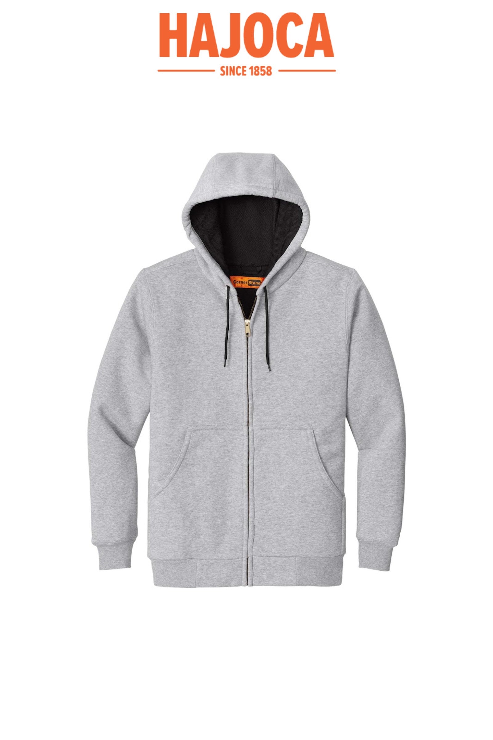 Heavyweight Full-Zip Hooded Sweatshirt with Thermal Lining