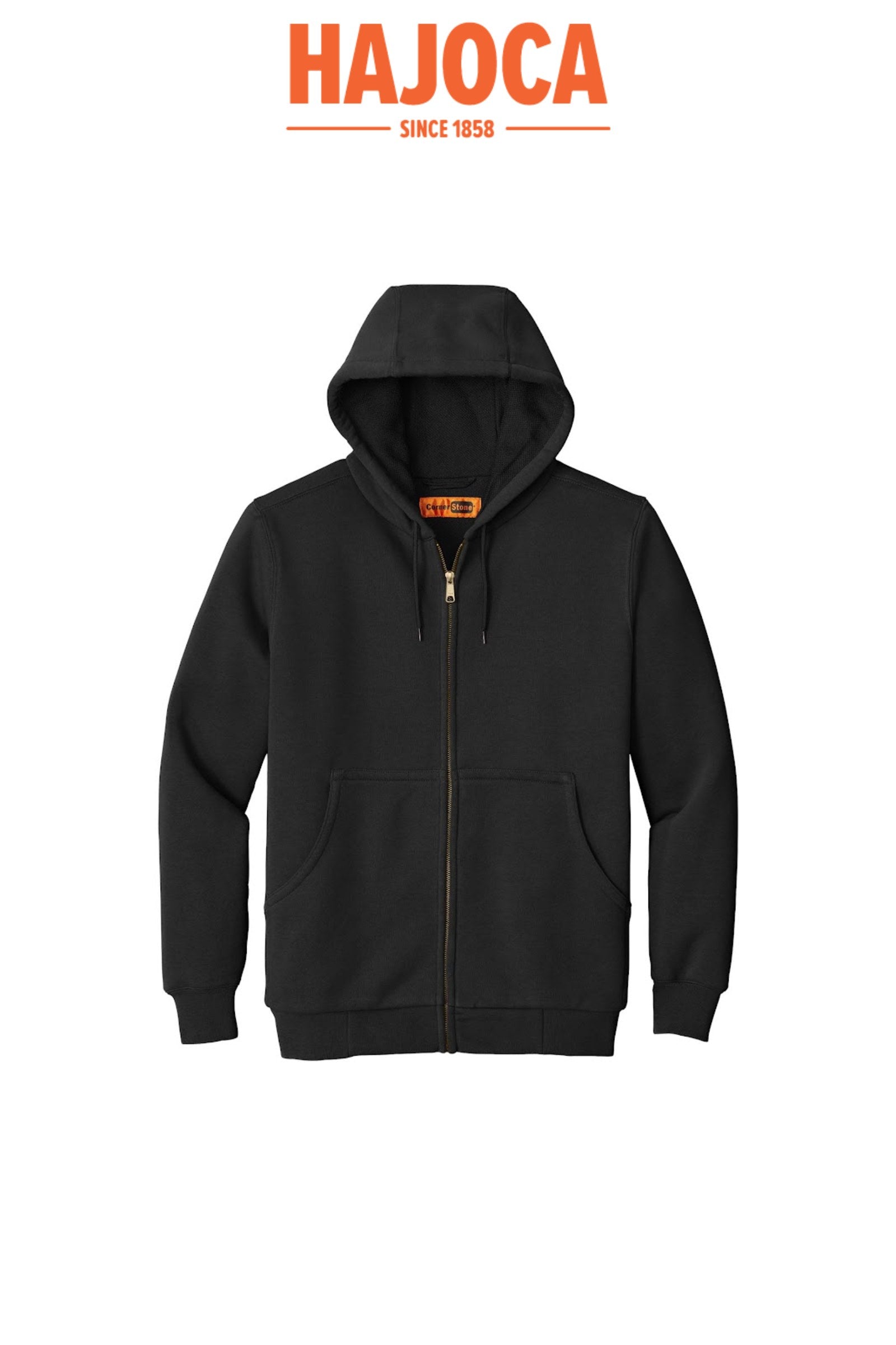 Heavyweight Full-Zip Hooded Sweatshirt with Thermal Lining